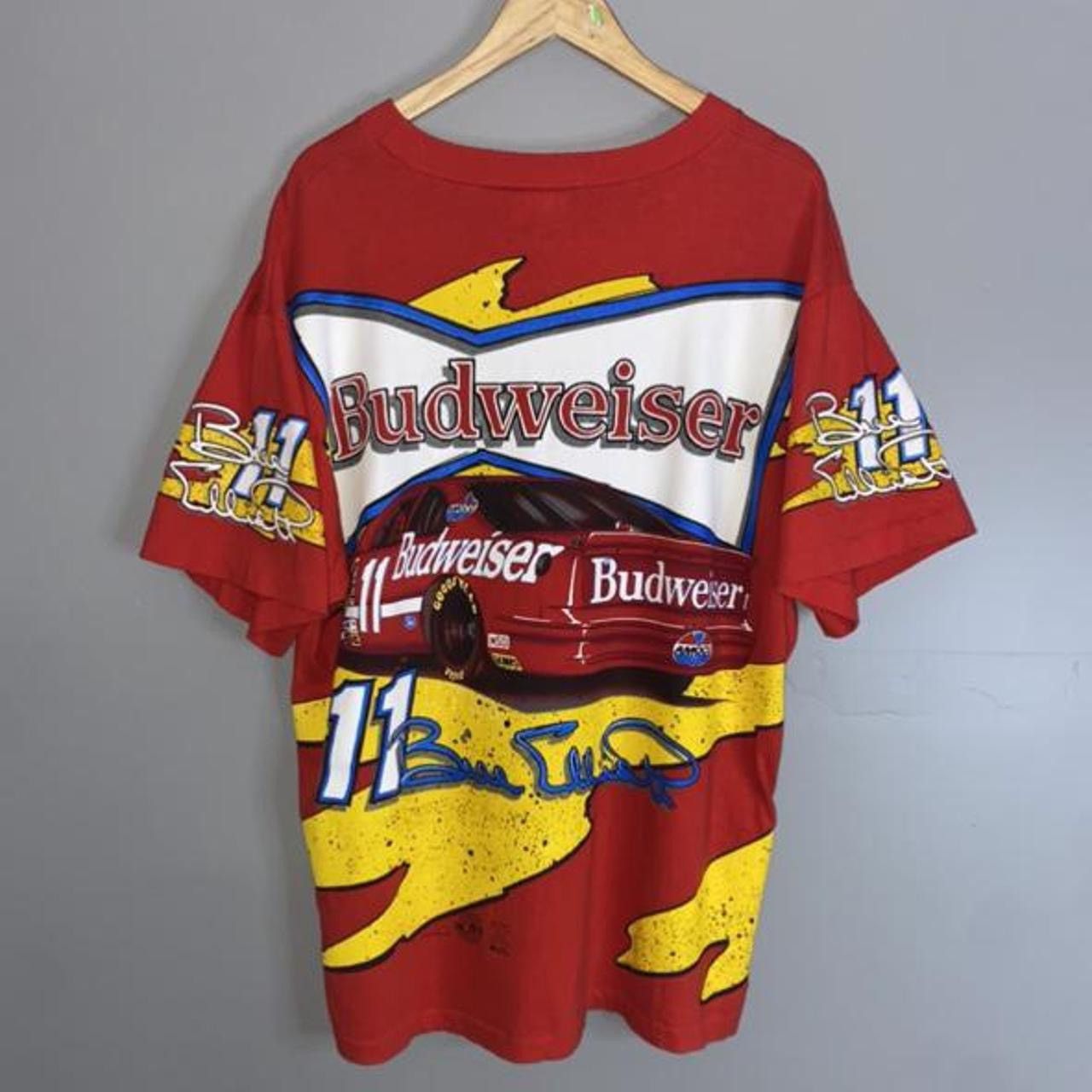 Vintage Vintage Bill Elliot Budweiser McDonalds 1993 nascar tee Size US XL / EU 56 / 4 - 2 Thumbnail