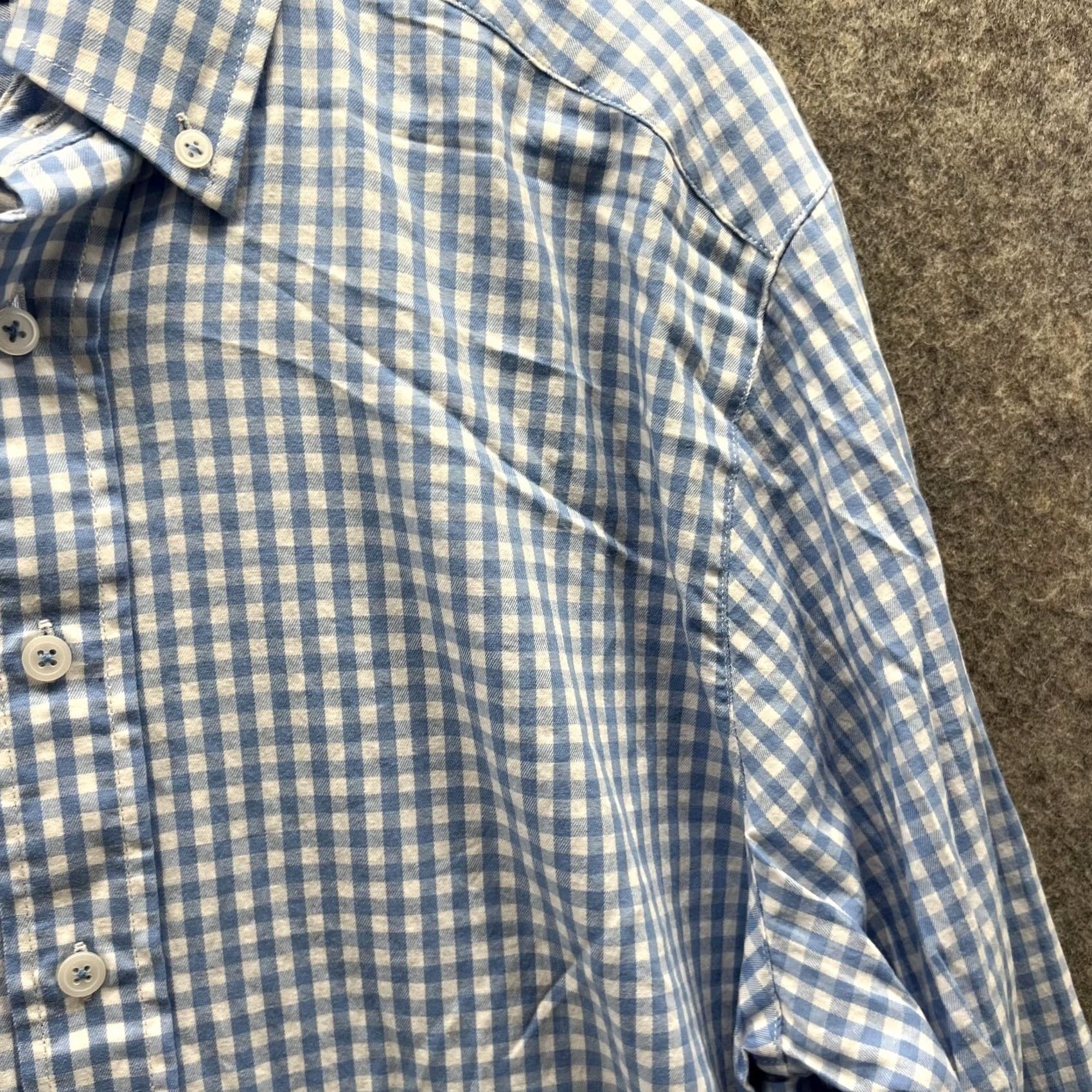 Footjoy FootJoy Shirt Men Large Blue White Check Button-Up 1857 Preppy Casual Golf Shirt Size US L / EU 52-54 / 3 - 5 Thumbnail