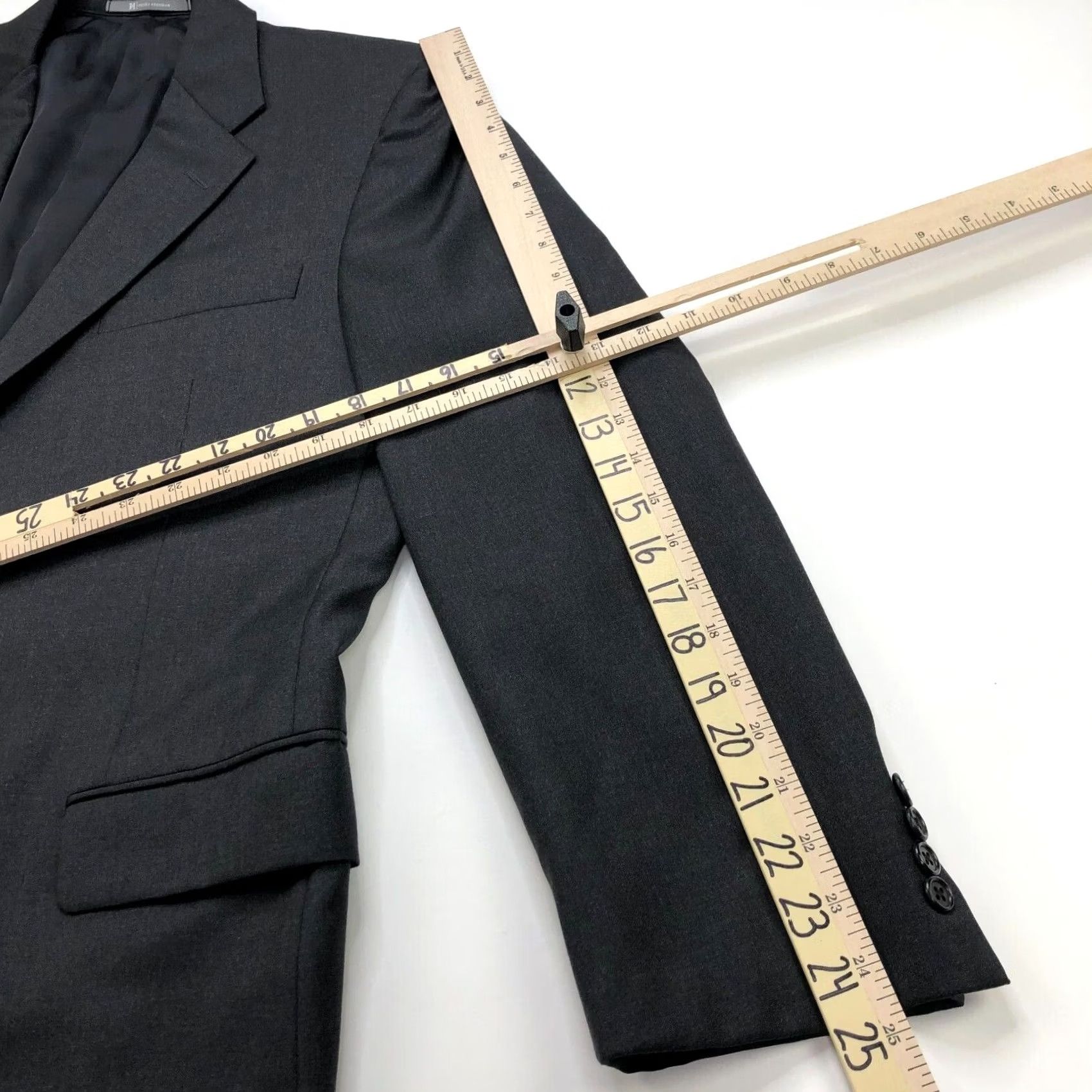 Vintage Hickey Freeman Gray Blazer Sport Jacket 42R Loro Piana Super 120's Tasmanian Men Size 42R - 6 Thumbnail