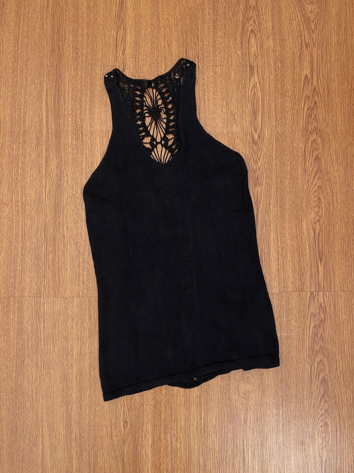 If Six Was Nine × Japanese Brand × Le Grande Bleu (L.G.B.) Snazzy spider crystal knit sleeveless Size US S / EU 44-46 / 1 - 2 Thumbnail
