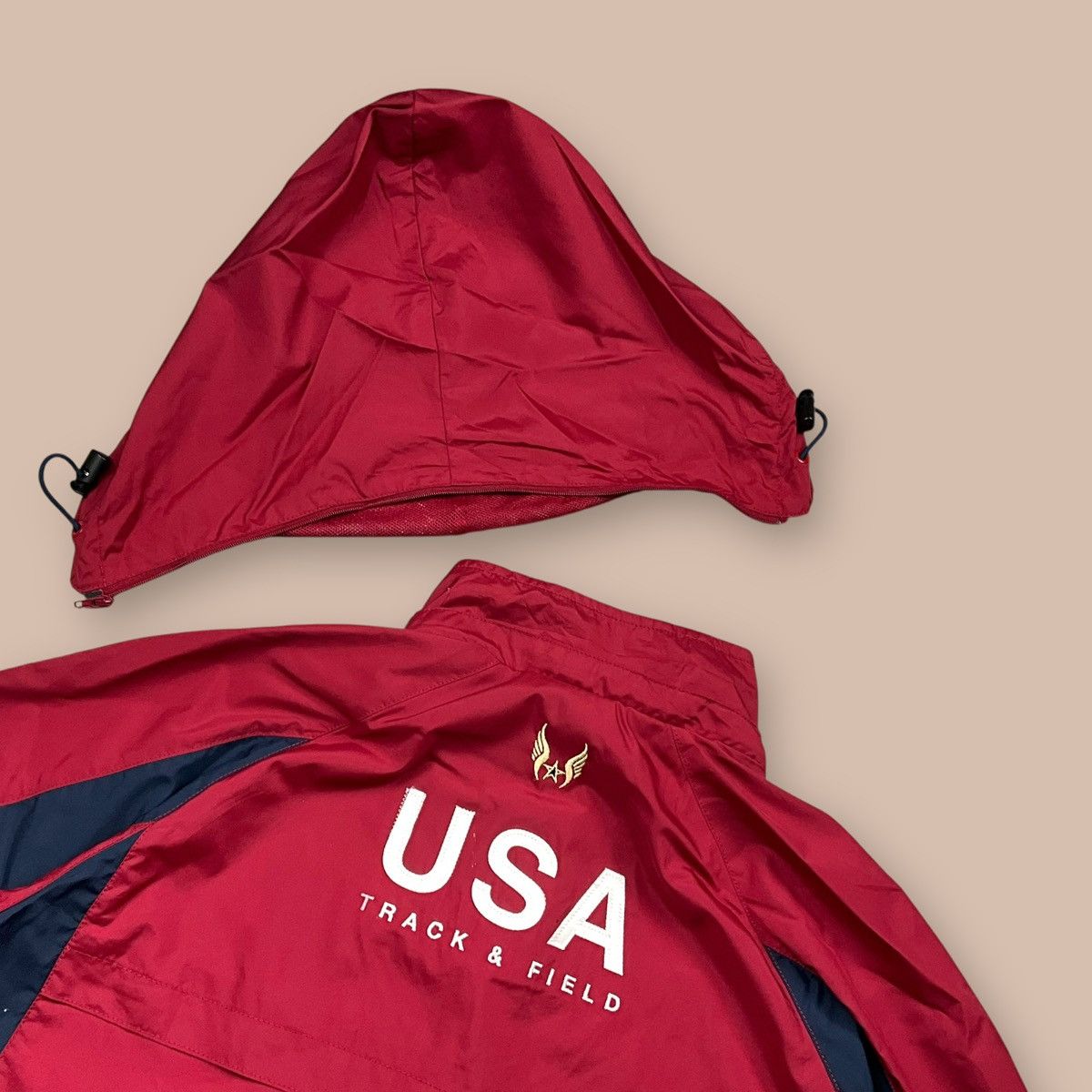 Nike Nike Windbreaker USA Track&Field Y2K Olympic Red Jacket Size US L / EU 52-54 / 3 - 21 Thumbnail