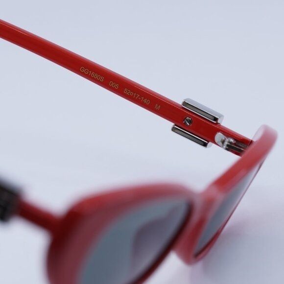 Gucci New Gucci GG1680S 005 Sunglasses - Red Frame, Smoke Lenses Size ONE SIZE - 7 Thumbnail