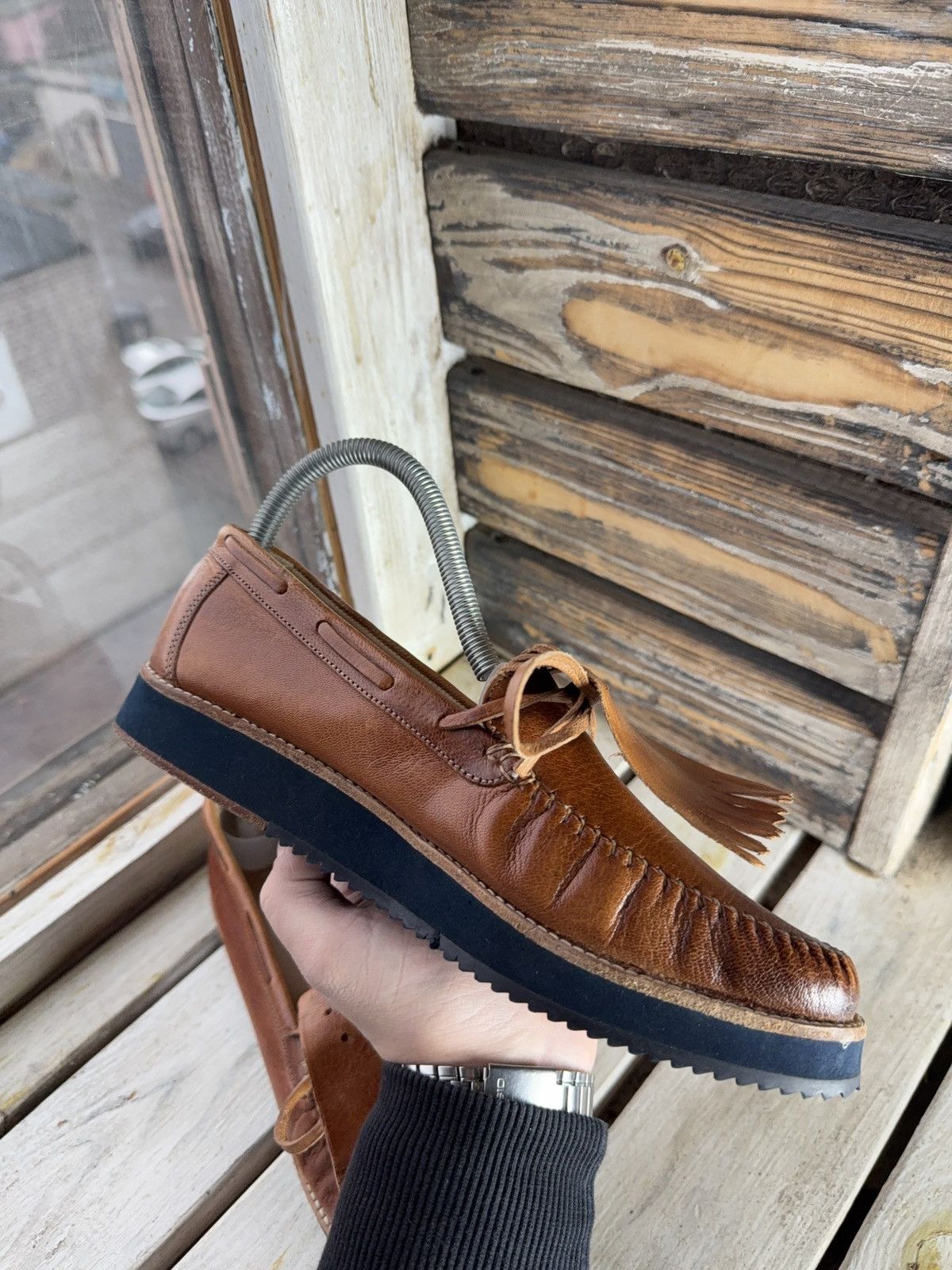 Melvin & Hamilton Luxury Melvin & Hamilton Leather Moccasin Loafers Tan Cognac Size US 7 / EU 40 - 10 Thumbnail