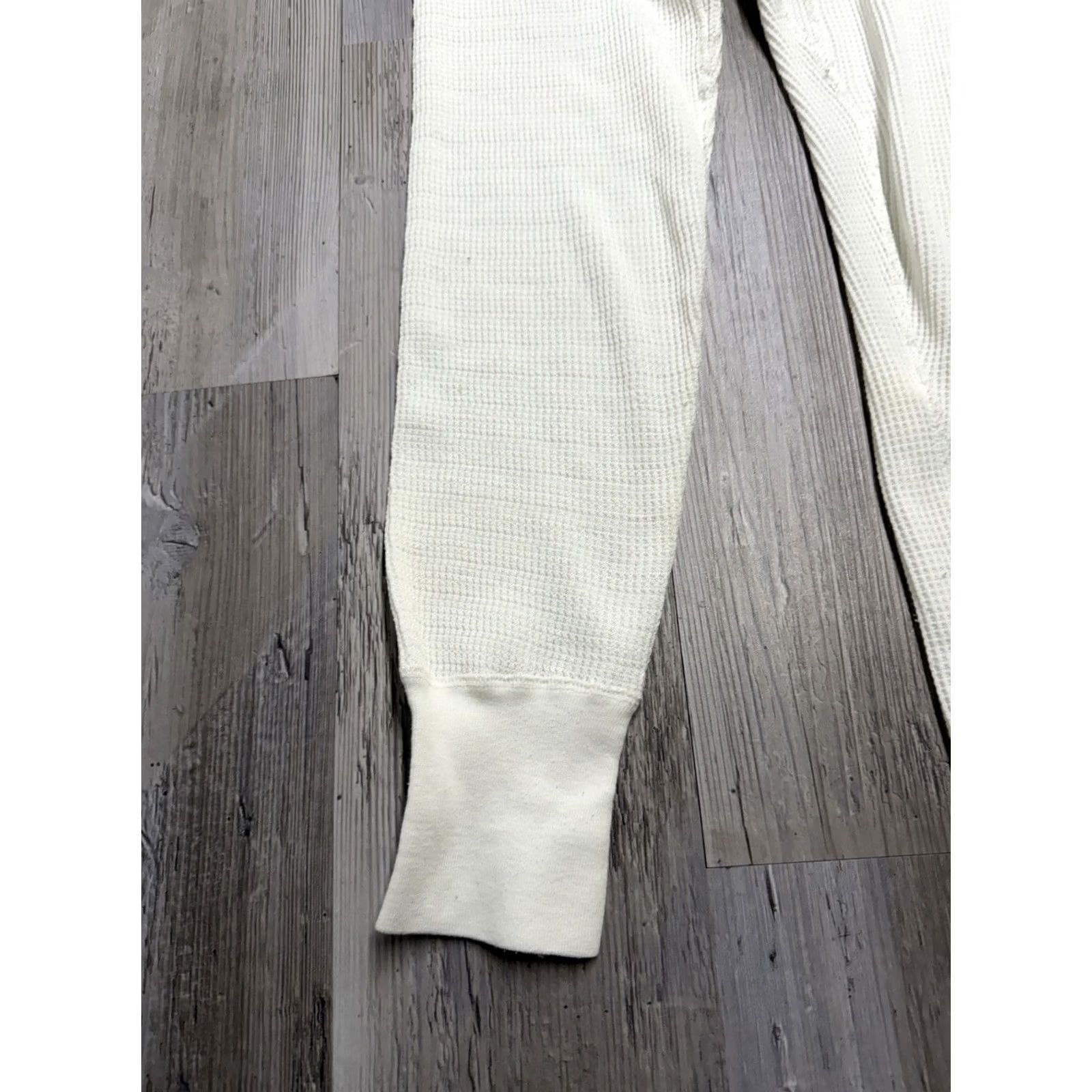 Fruit Of The Loom Vintage Fruit of the Loom Thermal Bottoms Waffle Knit White Long Johns Size M Size US 31 - 4 Thumbnail