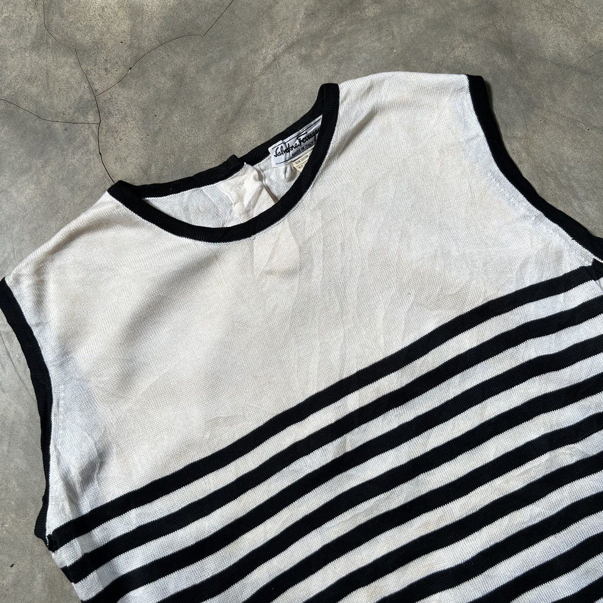Salvatore Ferragamo Vintage 90s Salvatore Ferragamo Knit Stripe Vest Size M / US 6-8 / IT 42-44 - 3 Thumbnail