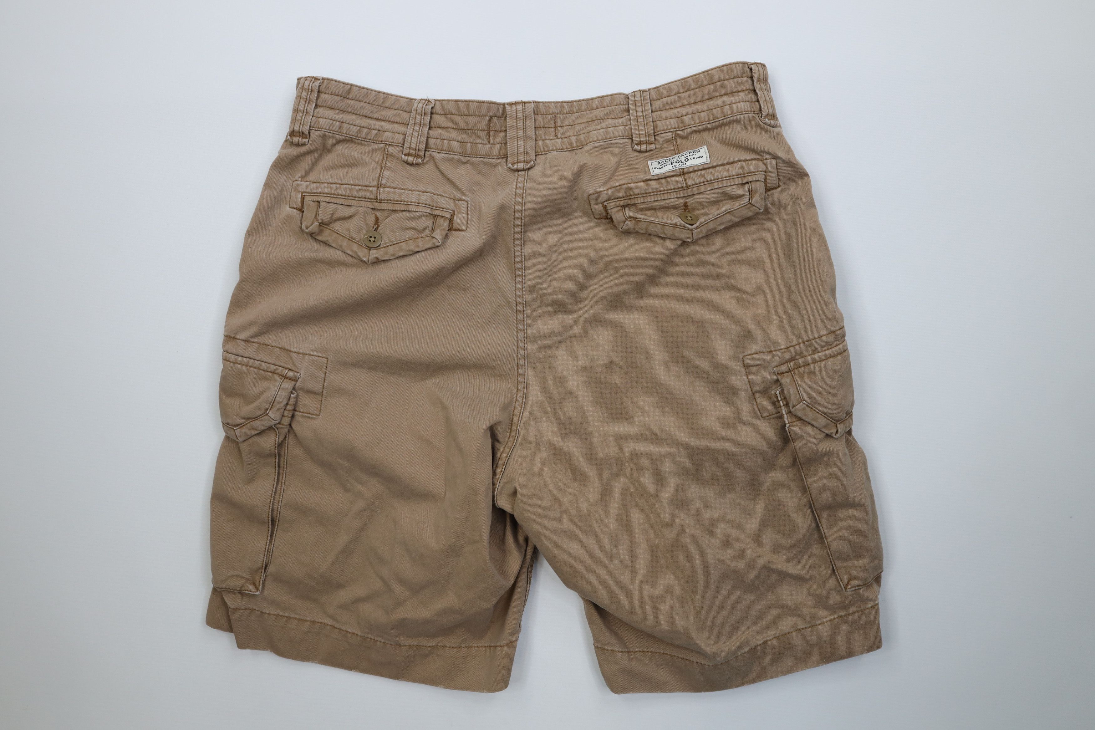 Polo Ralph Lauren Vintage 90s Ralph Lauren Surplus Cargo Shorts Brown Cotton Size US 36 / EU 52 - 9 Thumbnail