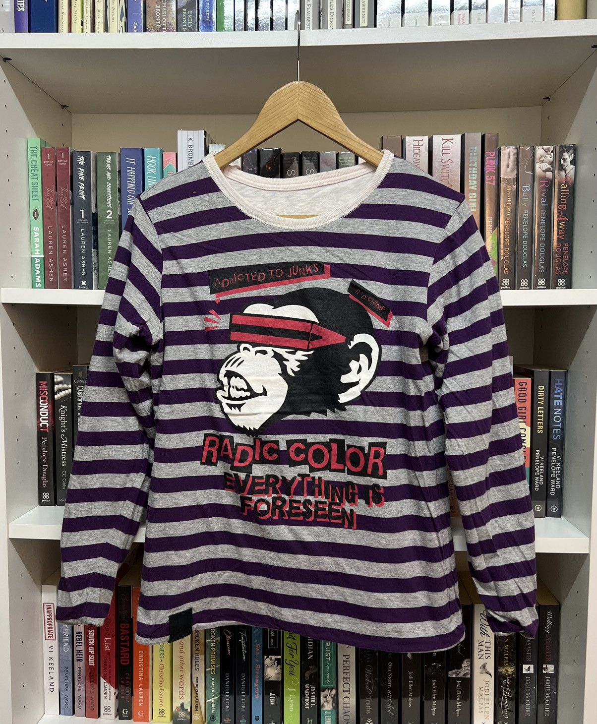 Band Tees × Japanese Brand Radic Color Rad Chimps Reversible Long Sleeve Shirt Size US S / EU 44-46 / 1 - 1 Thumbnail