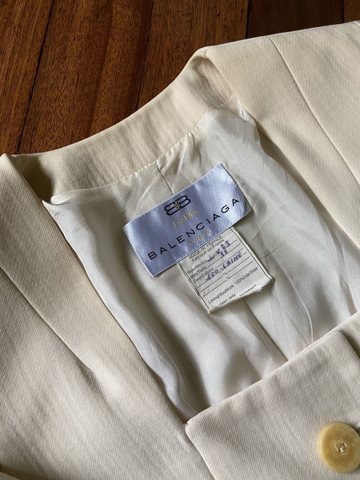 Balenciaga A/W 1992 Archive Balenciaga Ledix Rectangle Neck Jacket Size S / US 4 / IT 40 - 15 Thumbnail