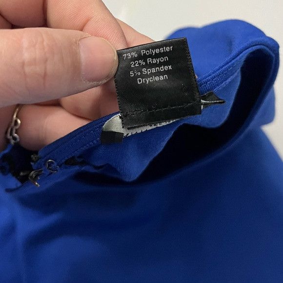 Ann Taylor Ann Taylor exposed back zipper Dress in blue size 10 petite Size L / US 10 / IT 46 - 5 Thumbnail