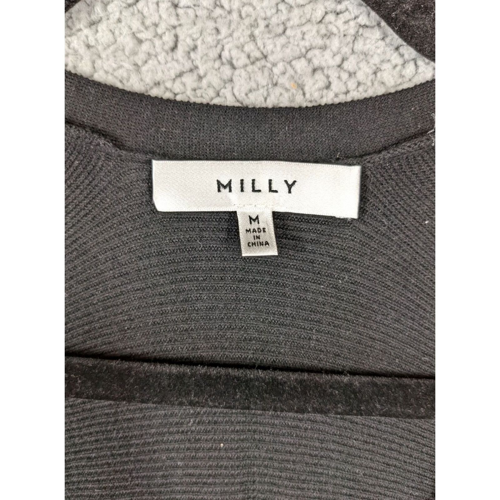 MILLY Milly Women’s V-neck 3/4 Sleeve Black Pull Over Sweater Size M Size M / US 6-8 / IT 42-44 - 6 Thumbnail