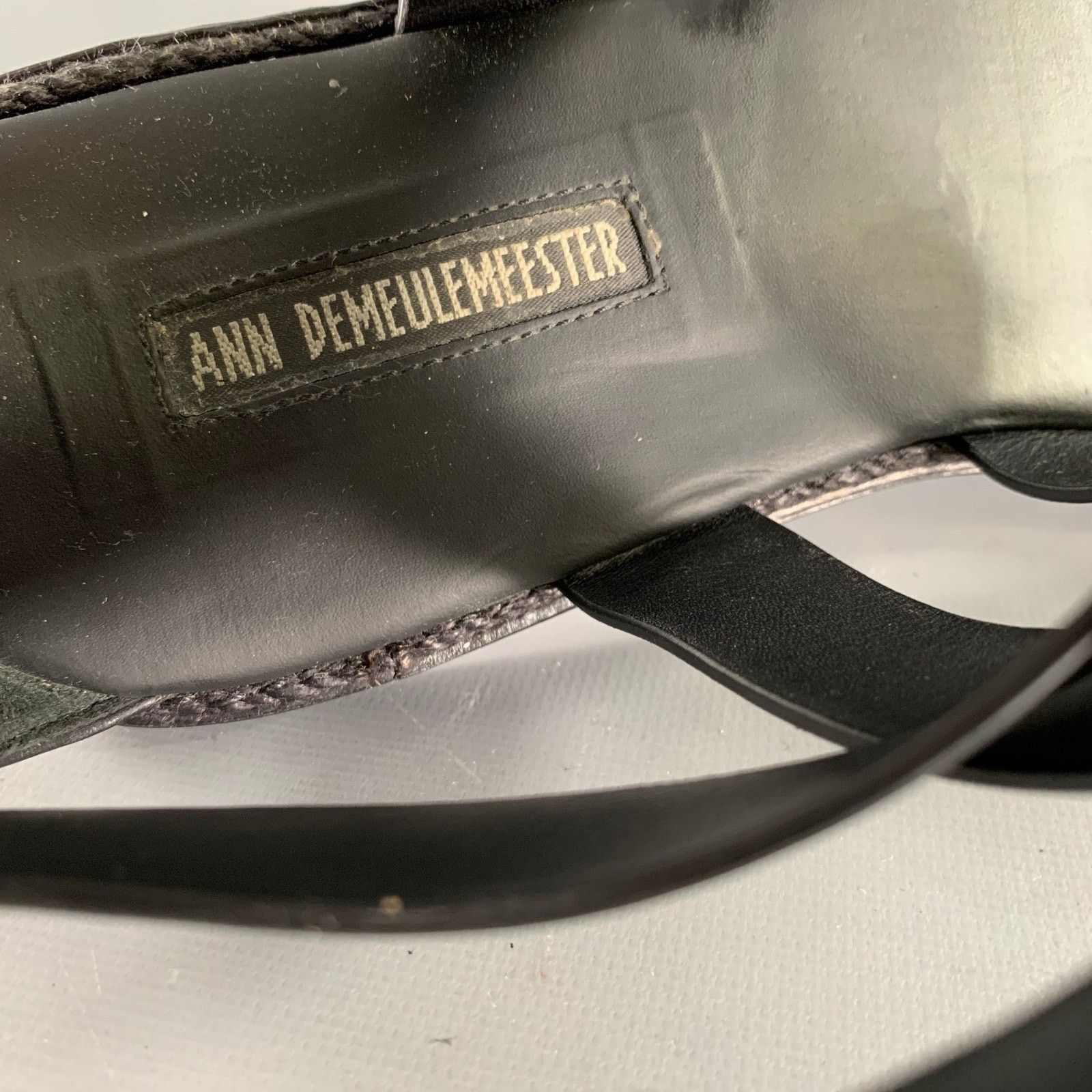 Ann Demeulemeester ANN DEMEULEMEESTER Size 9 Black Leather Strappy Sandals Size US 9 / EU 42 - 7 Thumbnail