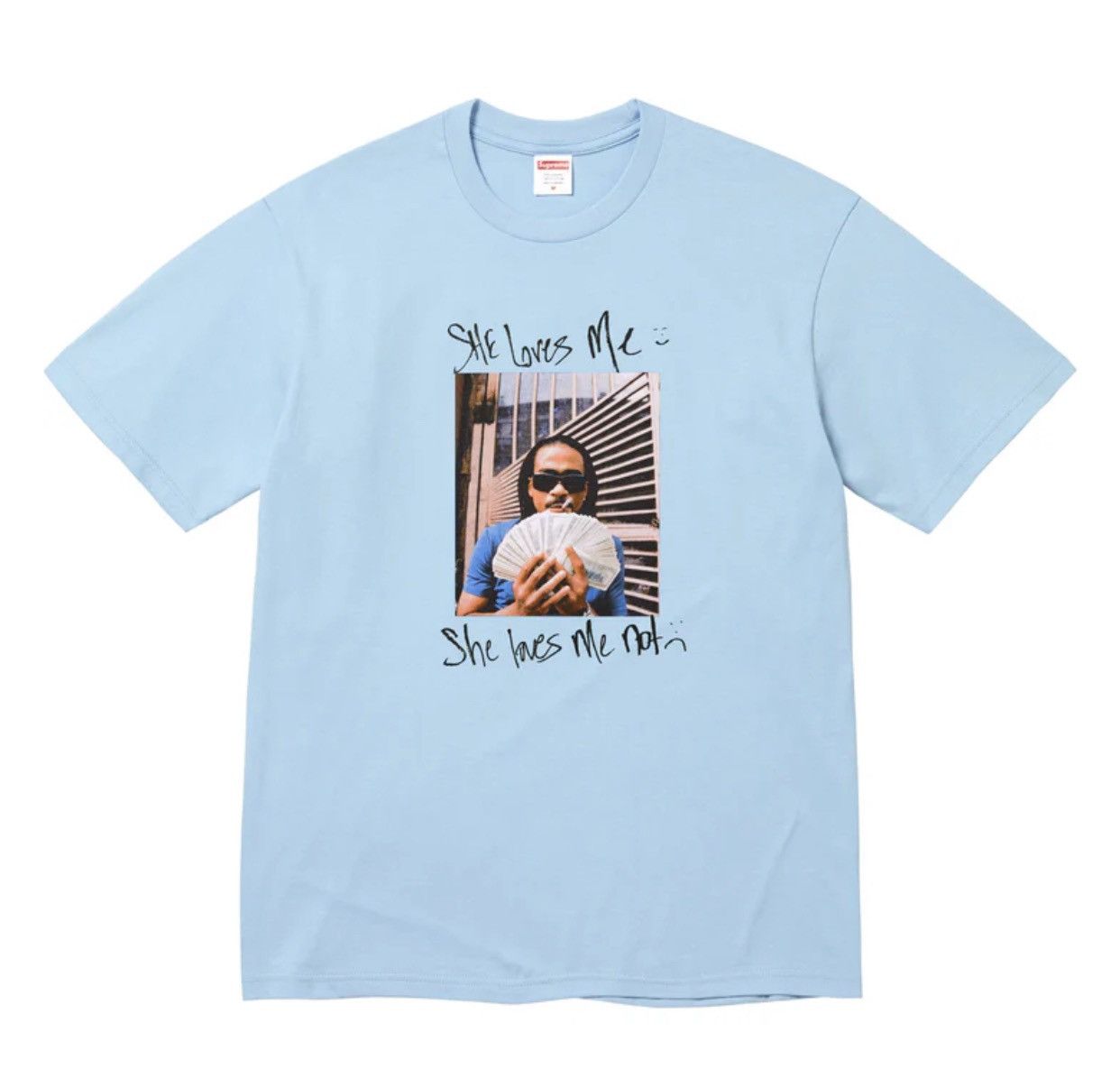 Streetwear × Supreme Supreme Max B Tee - Powder Blue - XL Streetwear × Supreme Supreme Max B Tee - Powder Blue - XL