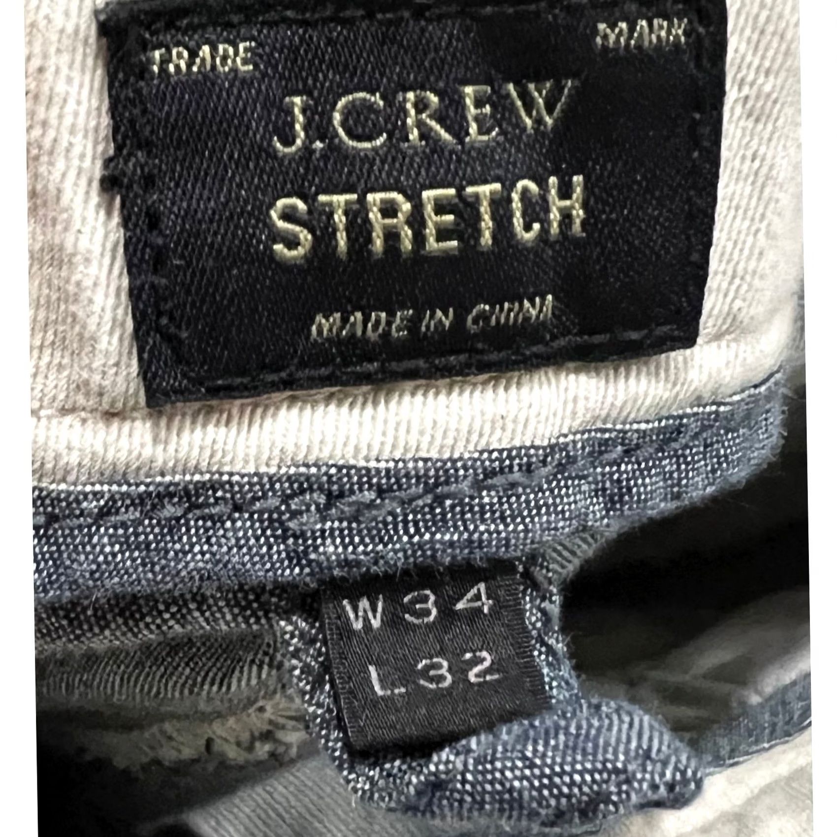 J.Crew J.Crew Pants Men’s 35 Straight Fit Gray Chambray Cotton Stretch Pockets Size US 35 - 6 Thumbnail