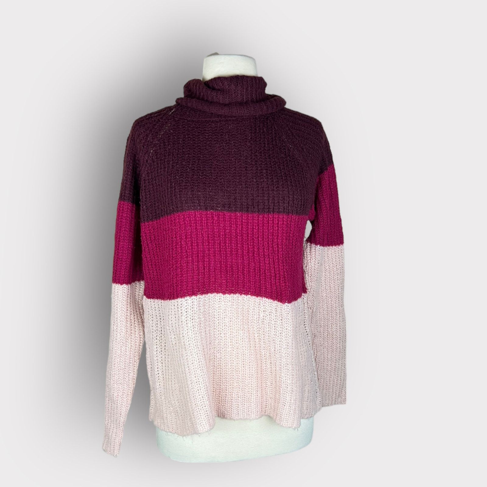 Brave Soul Brave Soul London Turtleneck Colorblock Sweater | Medium Size M / US 6-8 / IT 42-44 - 3 Thumbnail