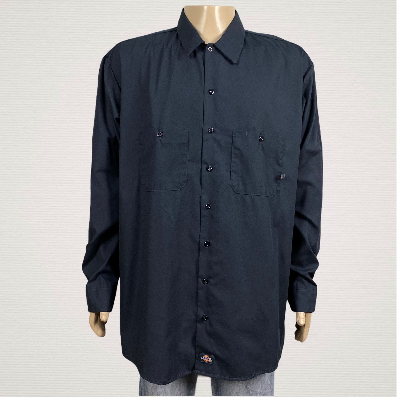 Dickies Dickies Work Wear Dark Gray Button Up Long Sleeve Shirt 2XLT Size US XXL / EU 58 / 5 - 1 Thumbnail