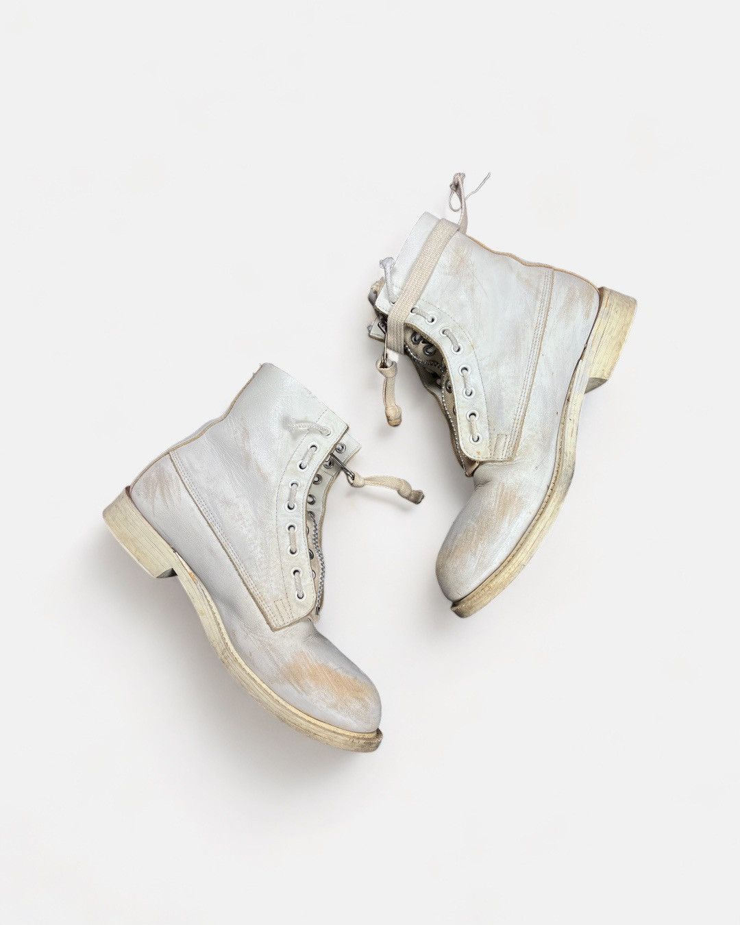 Undercover Undercover - SS06 Studded White Paint Boots Size US 8.5 / EU 41-42 - 3 Thumbnail