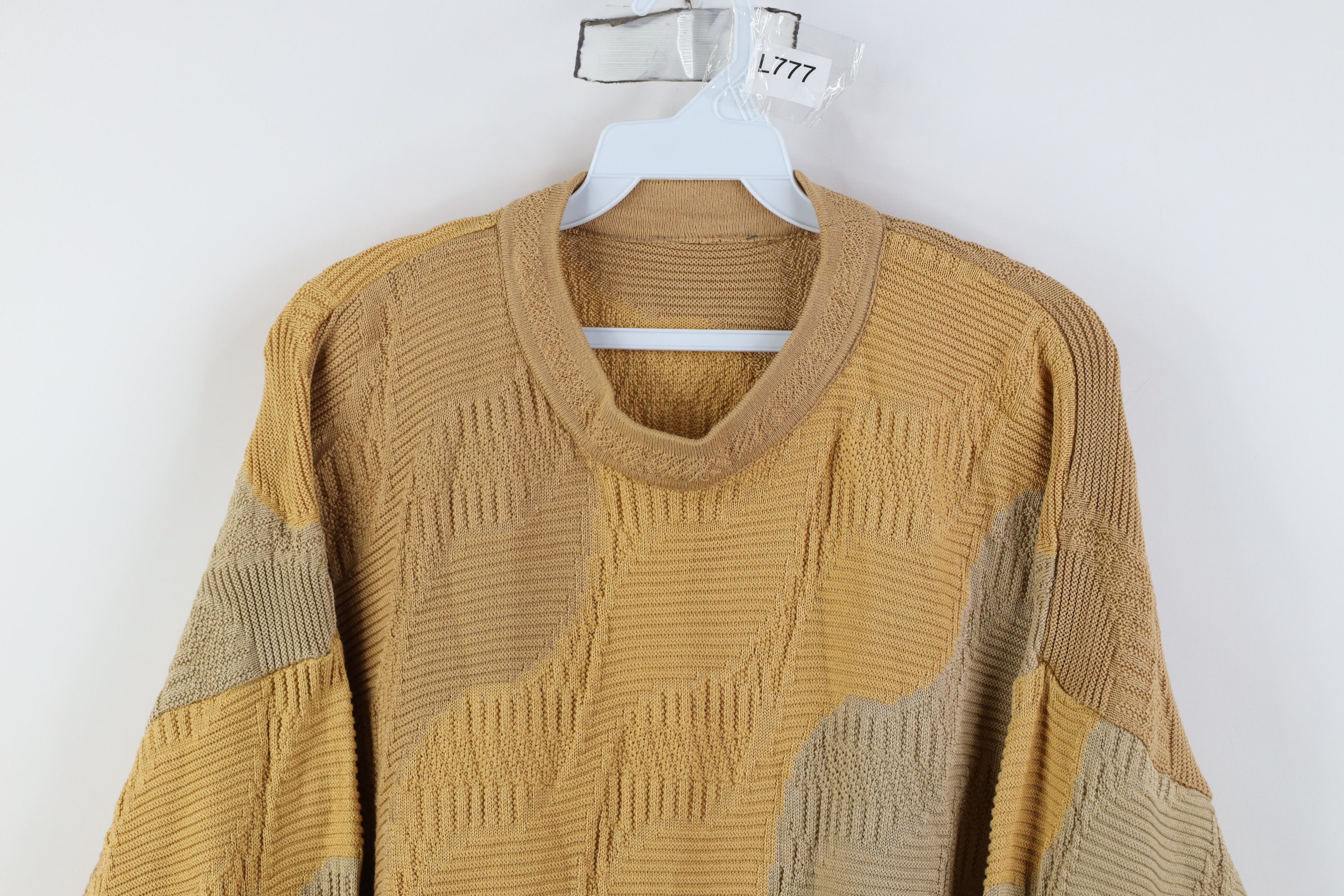 Vintage Vintage 90s Coogi Style Knit Crewneck Sweater Earth Tone Size US L / EU 52-54 / 3 - 2 Thumbnail