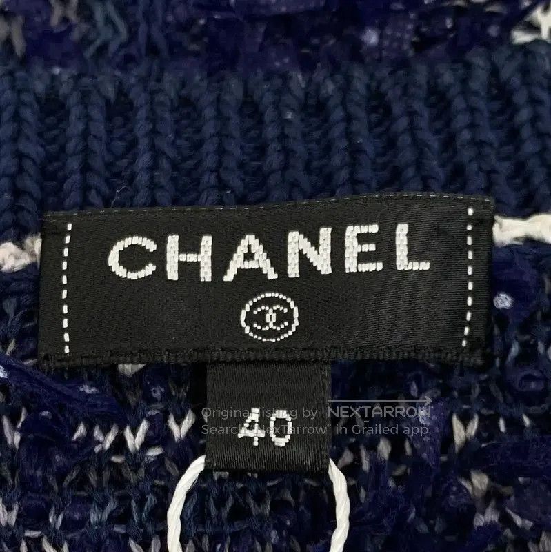 Chanel Chanel Navy Blue Cotton Women's T-Shirt . Size M / US 6-8 / IT 42-44 - 5 Thumbnail