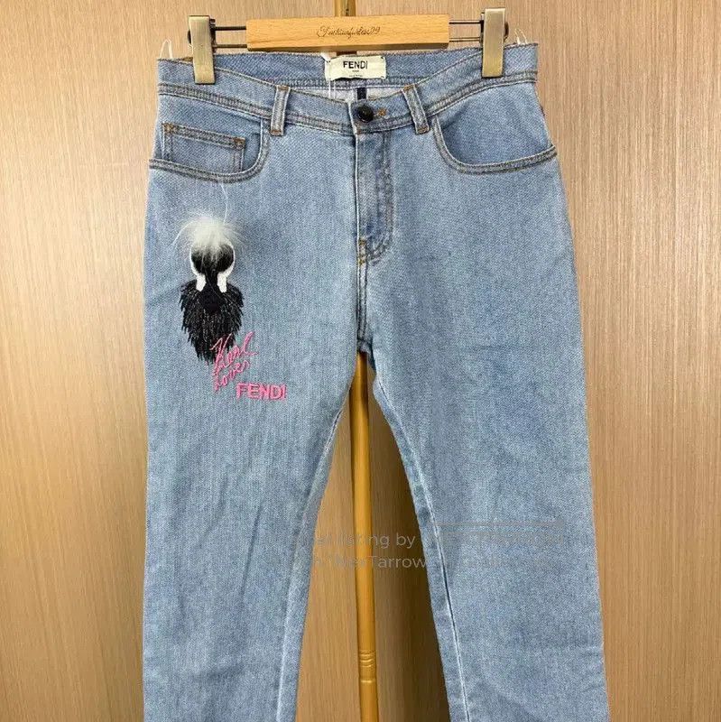 Fendi Fendi Light Blue Cotton Women's Jeans . Size 28" / US 6 / IT 42 - 1 Thumbnail