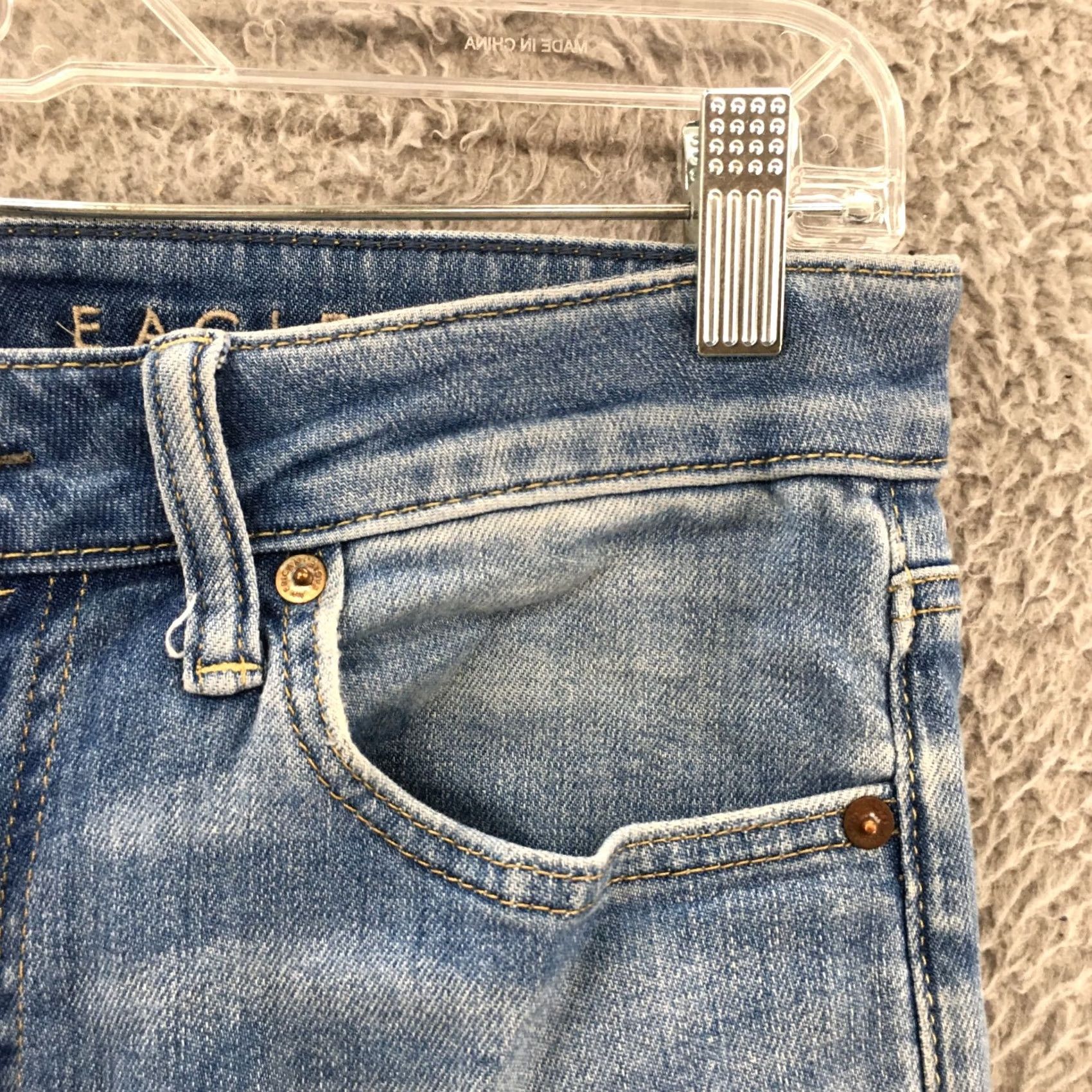 American Eagle Outfitters American Eagle Slim Next Level Airflex Jeans Mens 30x30 Blue Size US 30 / EU 46 - 3 Thumbnail