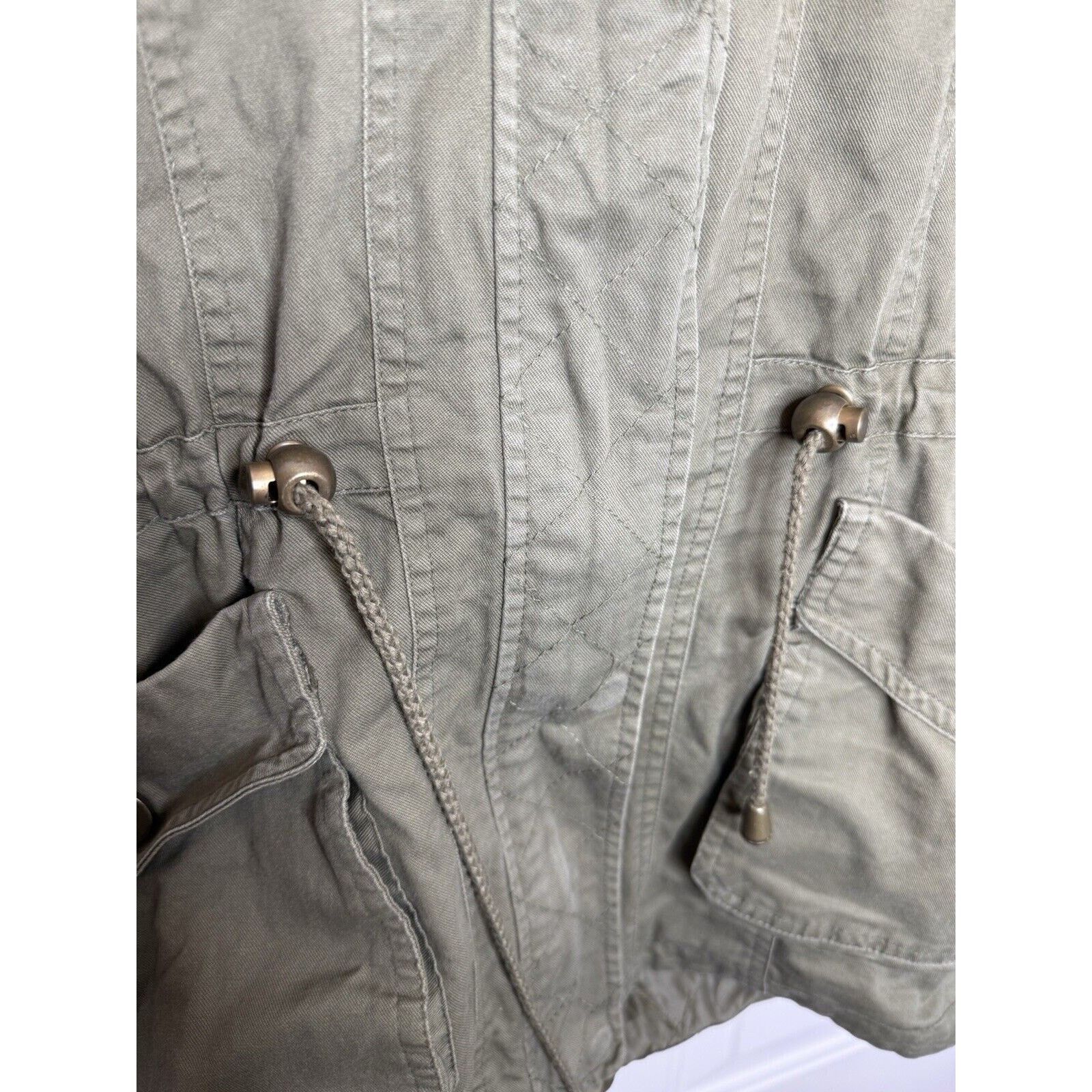 & Other Stories Thread & Supply Green Parka Jacket Women Small Faux Fur Hood Size S / US 4 / IT 40 - 5 Thumbnail