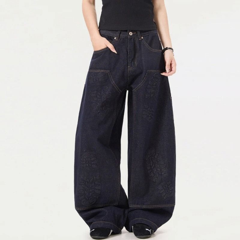 Jean Three-dimensional Footprint Jeans Size US 33 - 5 Thumbnail