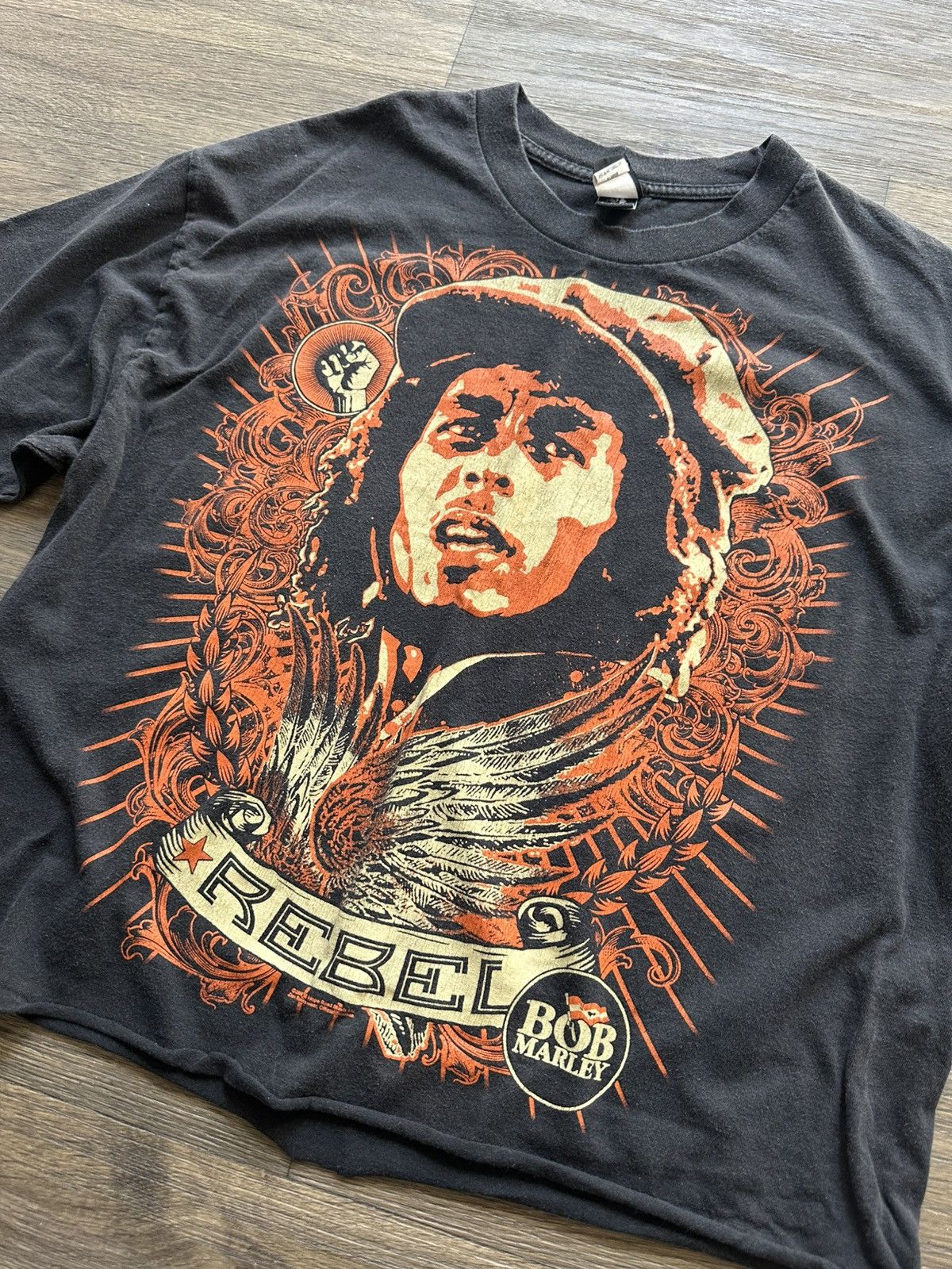 Vintage Vintage Black Bob Marley Rebel Tee Size US L / EU 52-54 / 3 - 1 Thumbnail
