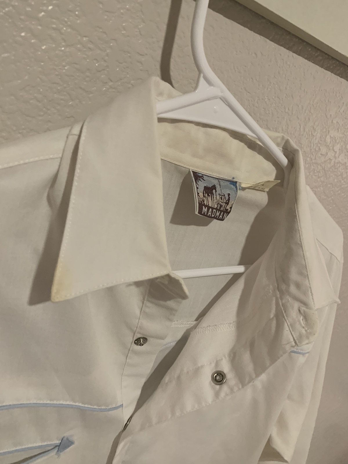 Vintage Vintage white and baby blue western button down Size US M / EU 48-50 / 2 - 4 Thumbnail