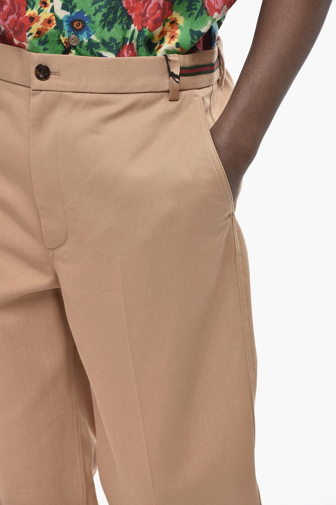 Gucci og1mm0426 Casual Cotton Pant in Beige Size US 34 / EU 50 - 3 Thumbnail