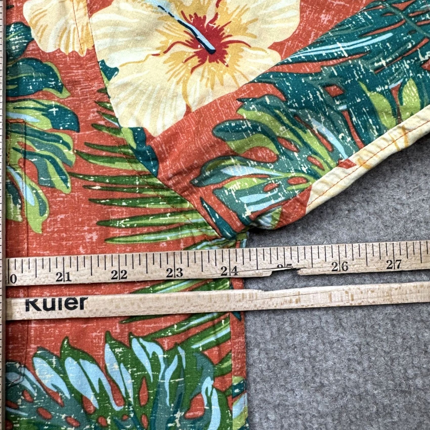 Tori Richard Tori Richard Polo Shirt Men's M Orange Floral Short Sleeve Shirt Size US M / EU 48-50 / 2 - 6 Thumbnail