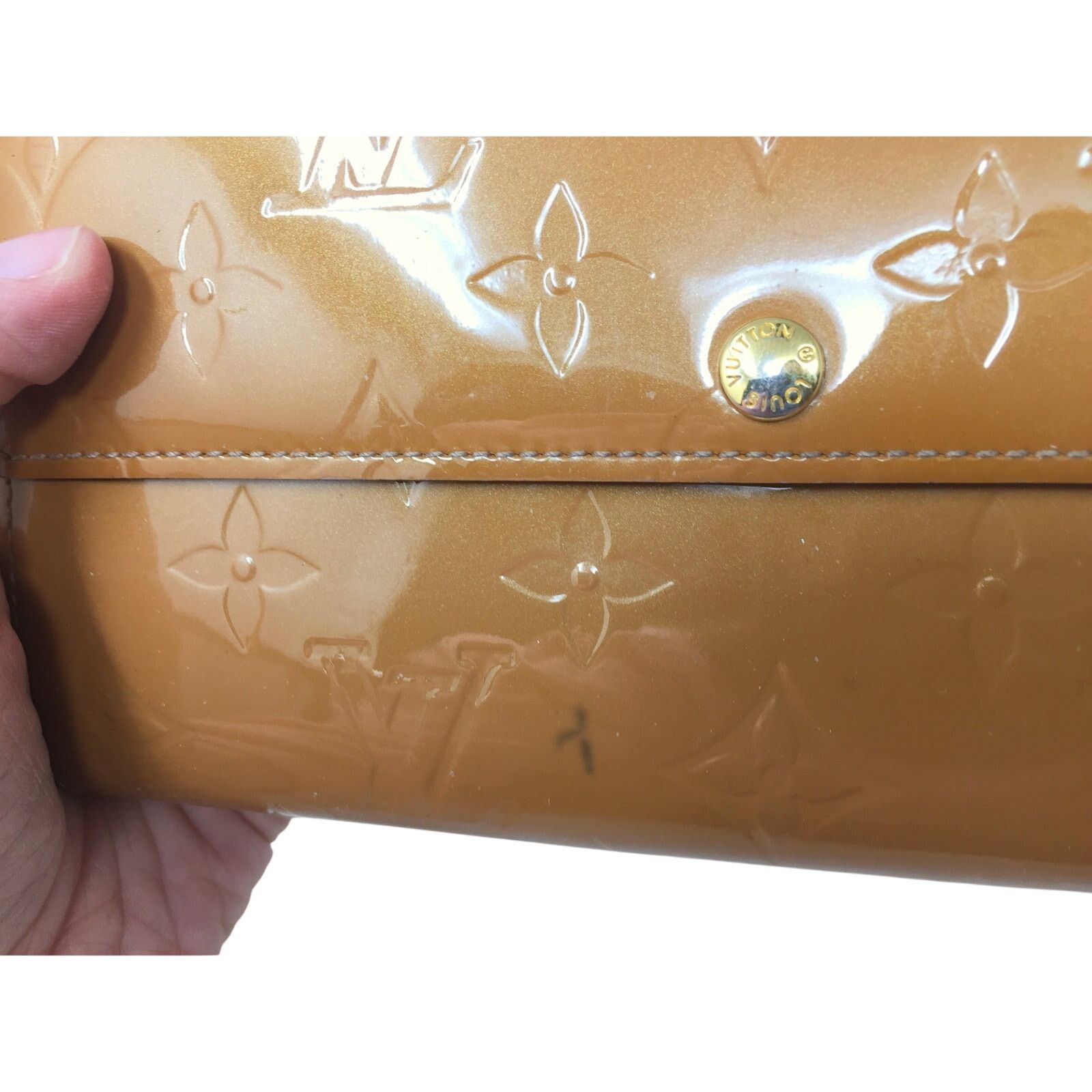 Louis Vuitton Louis Vuitton Vernis Monogram Sarah Long Wallet -Bronze Size ONE SIZE - 17 Thumbnail