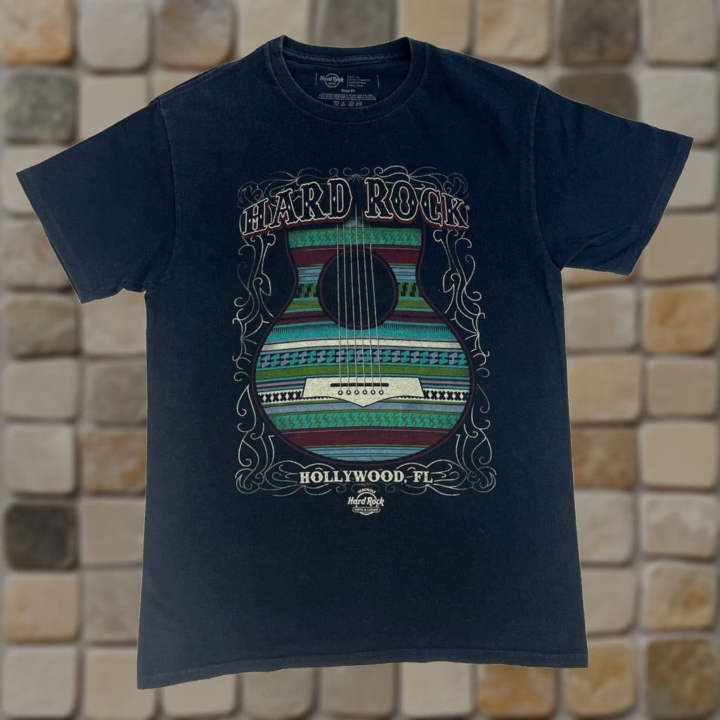 Vintage Hard Rock Hotel Hollywood, FL T-Shirt Men’s M Black Cotton Short Sleeve Crew Neck Rock Graphic Print Shirt Size US M / EU 48-50 / 2 - 1 Thumbnail