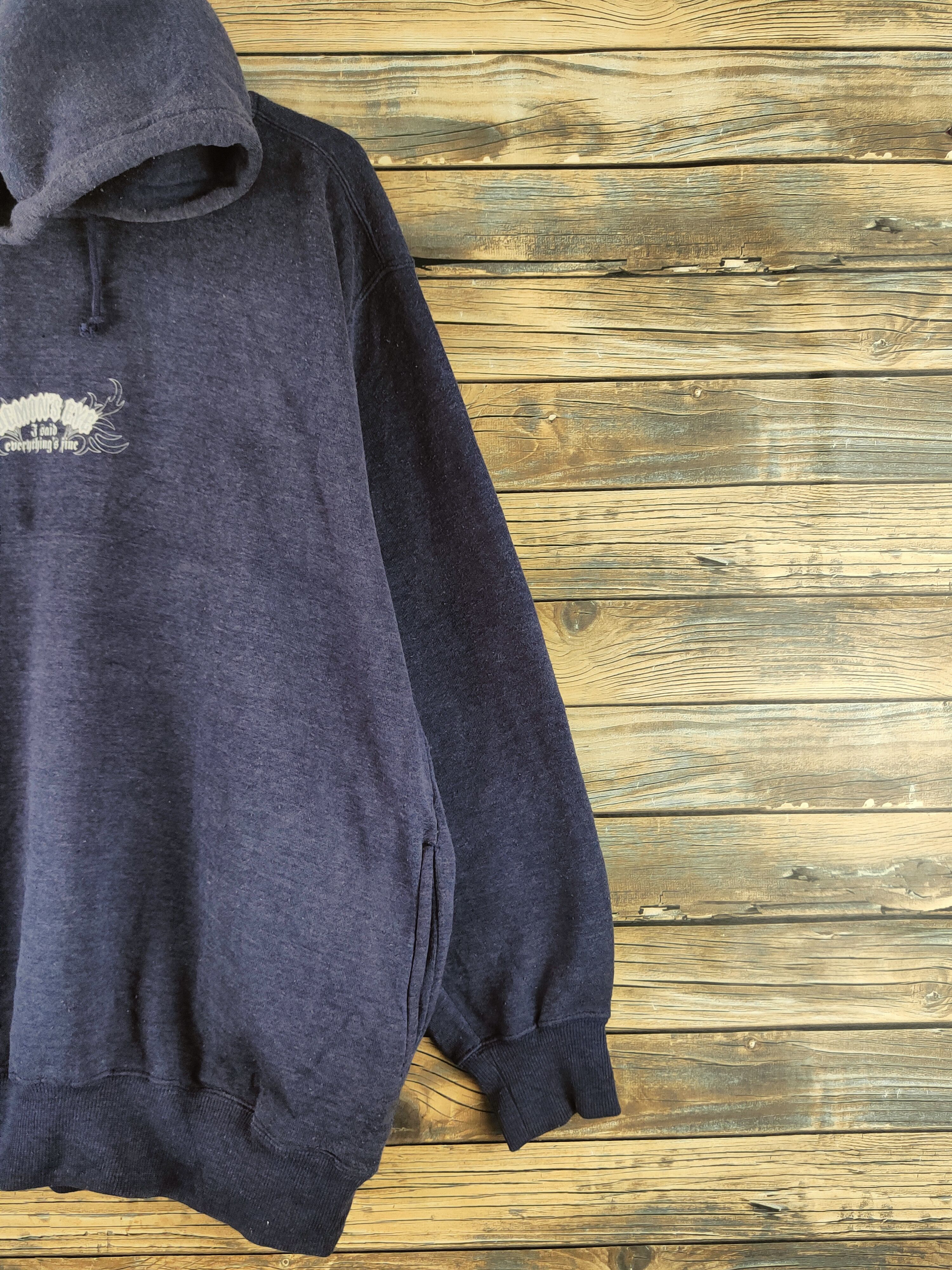 Japanese Brand Vintage Faded by Barcedos Navy Hoodie Sweatshirts Size US L / EU 52-54 / 3 - 6 Thumbnail