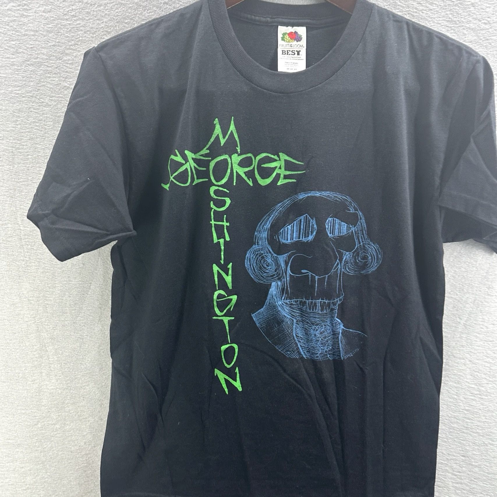 Fruit Of The Loom VINTAGE George Moshington Shirt Mens M Black 90s Punk Grunge Band Tee Phx Unruh Size US M / EU 48-50 / 2 - 2 Thumbnail