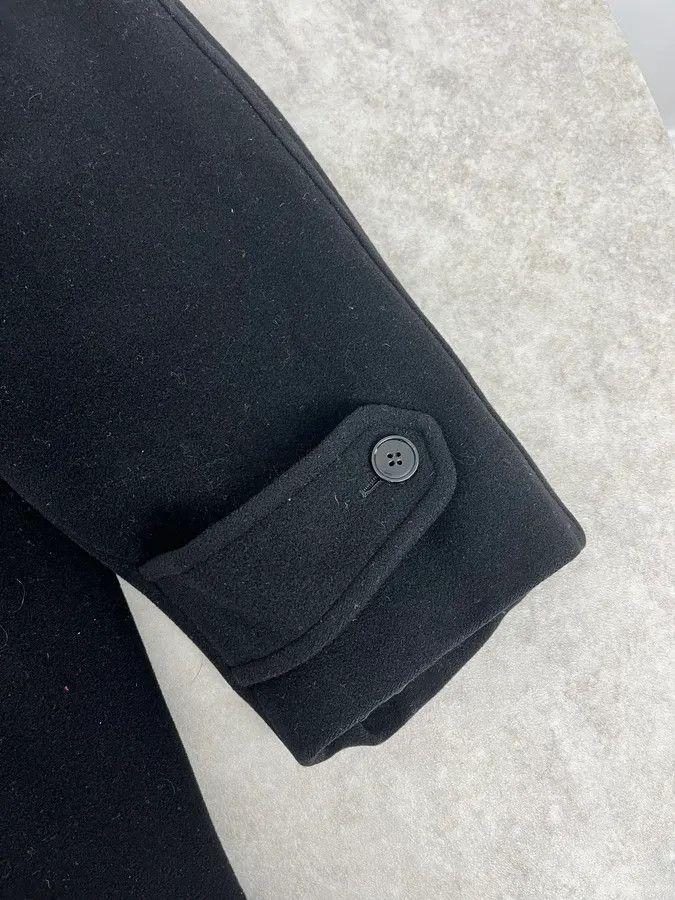 Giorgio Armani 1990s Giorgio Armani Black Buttoned Wool & Silk Trench Coat Size US M / EU 48-50 / 2 - 8 Thumbnail