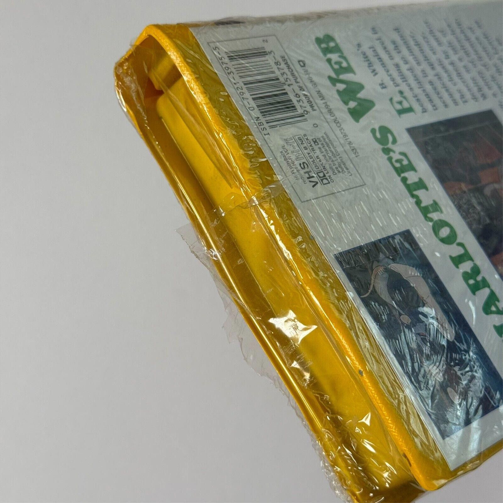 Designer Vtg Charlottes Web VHS 1996 Yellow Clamshell Sealed Rare Size ONE SIZE - 8 Thumbnail