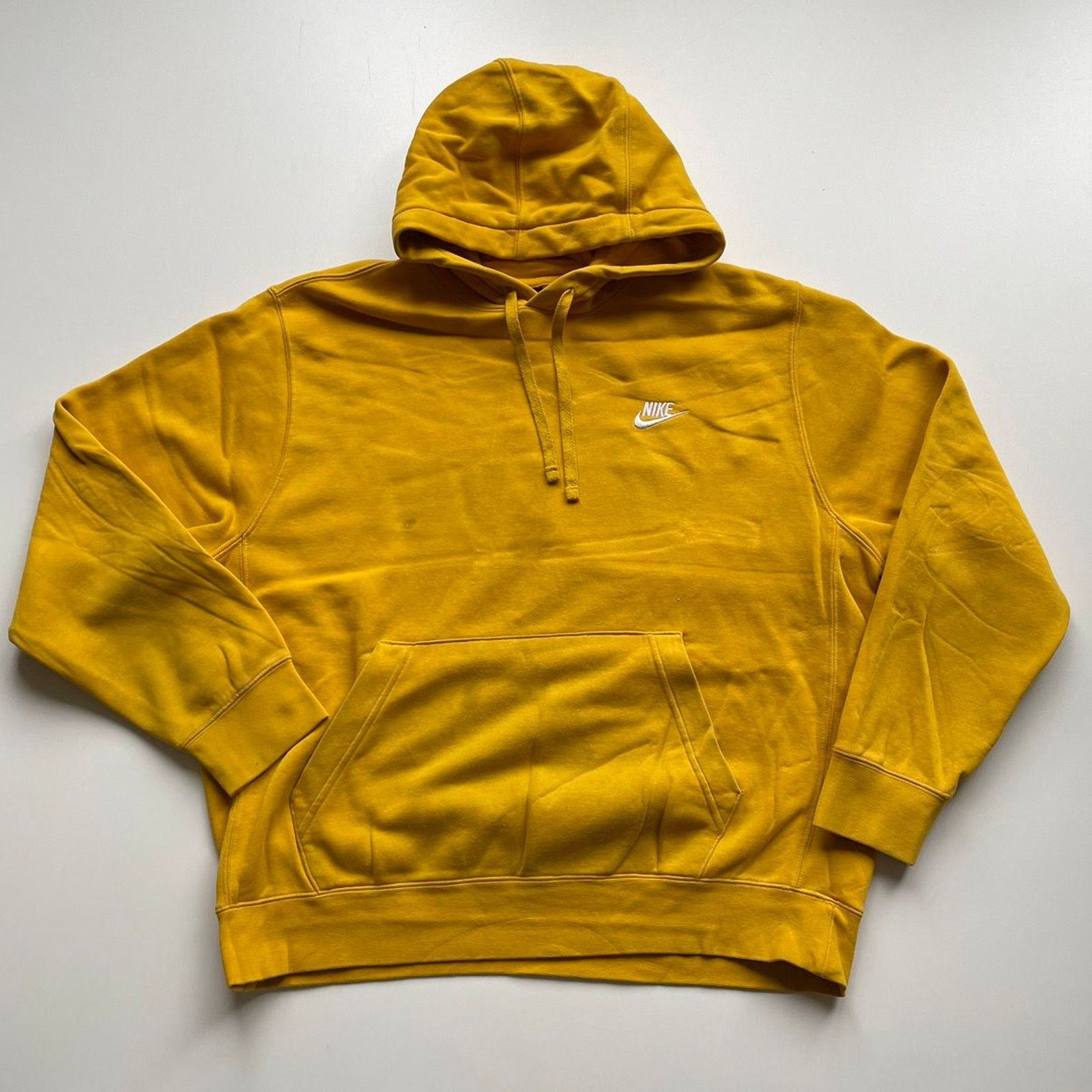 Nike × Vintage Vintage Y2K Nike Embroidered Swoosh Yellow Hoodie Large Rare Size US L / EU 52-54 / 3 - 1 Thumbnail