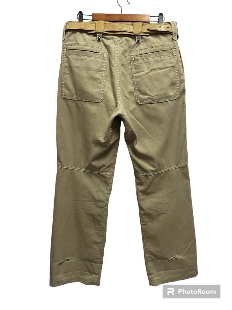 Issey Miyake Issey Miyake Early 2000 A/W Leather Trim Pants with Belt Size US 34 / EU 50 - 2 Thumbnail