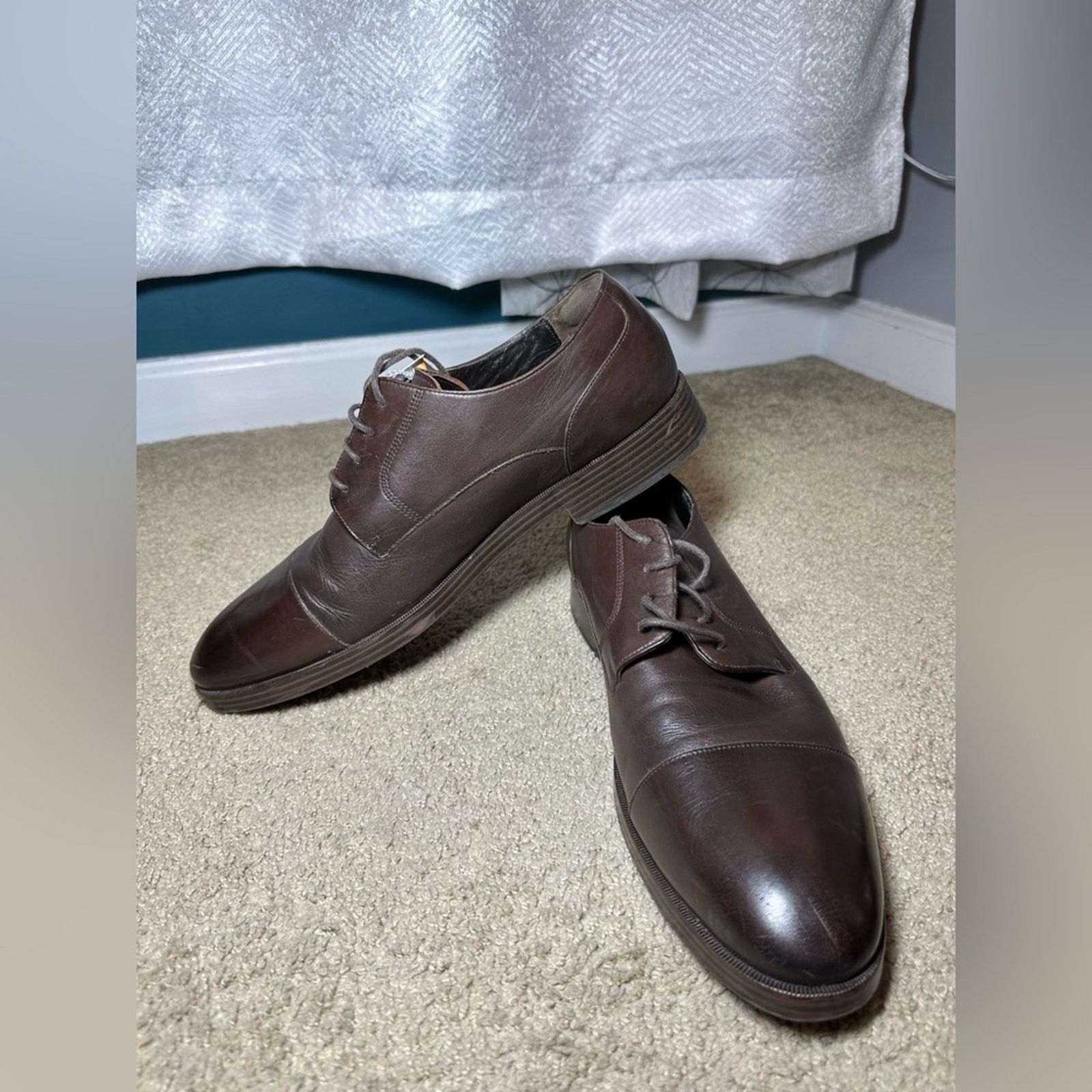 Cole Haan COLE HAAN Dress Shoes Brown Leather Oxfords Men's Sz 10 Size US 10 / EU 43 - 4 Thumbnail