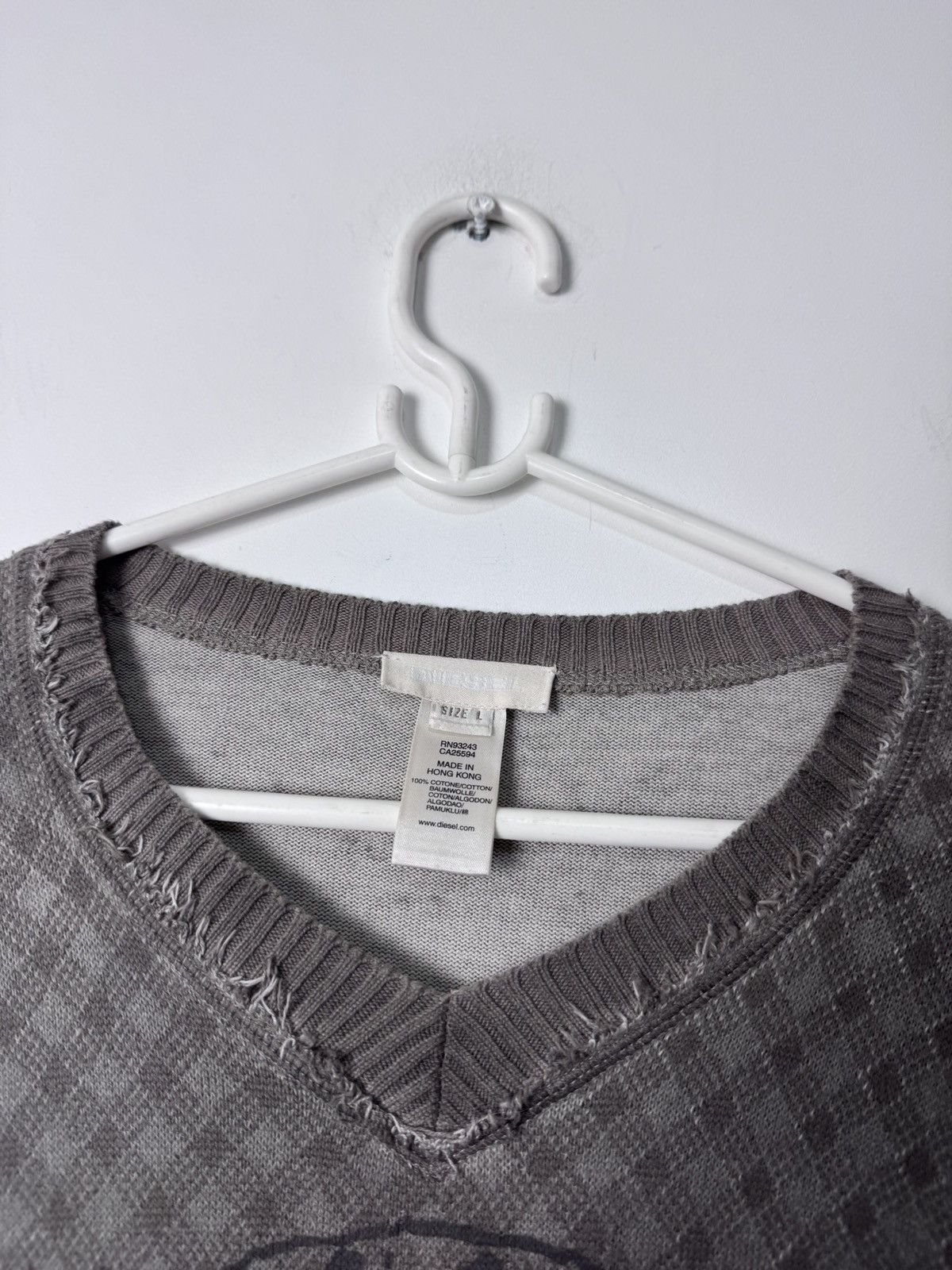 Diesel Diesel Y2K Distressed Crest Knit Sweater 00s Vintage Archive Size US L / EU 52-54 / 3 - 4 Thumbnail