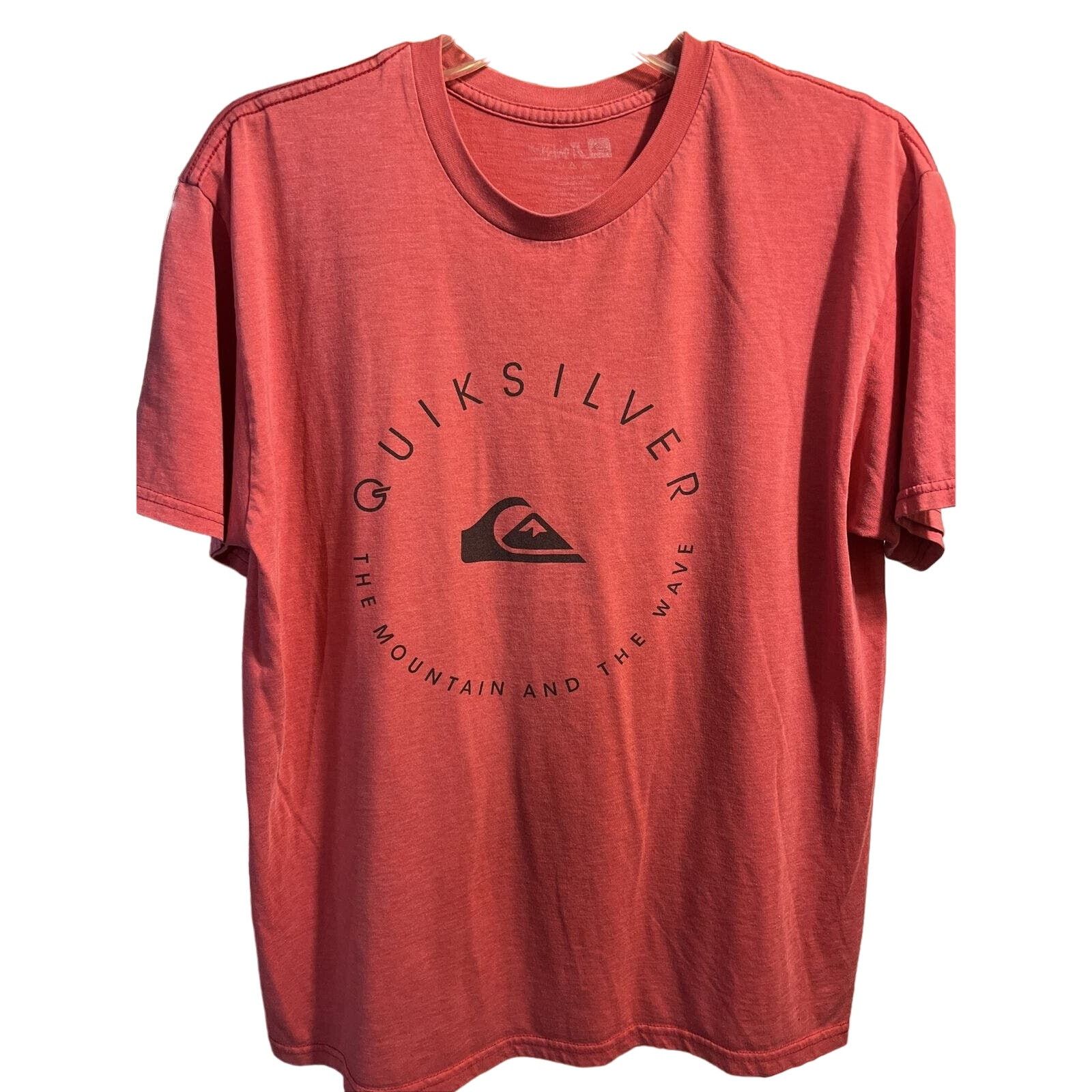 Quiksilver Quicksilver Men’s L Red SS Cotton The Mountain Wave T-Shirt Size US L / EU 52-54 / 3 - 1 Thumbnail