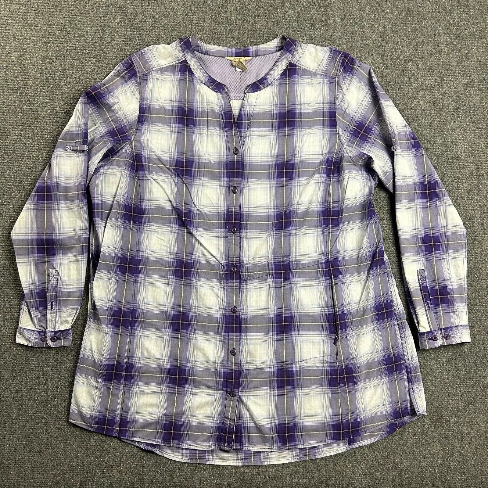 Duluth Trading Company Duluth Trading Top Womens 2XL Plaid Button Up Nylon Mesh Size XXL / US 16-18 / IT 52-54 - 1 Thumbnail