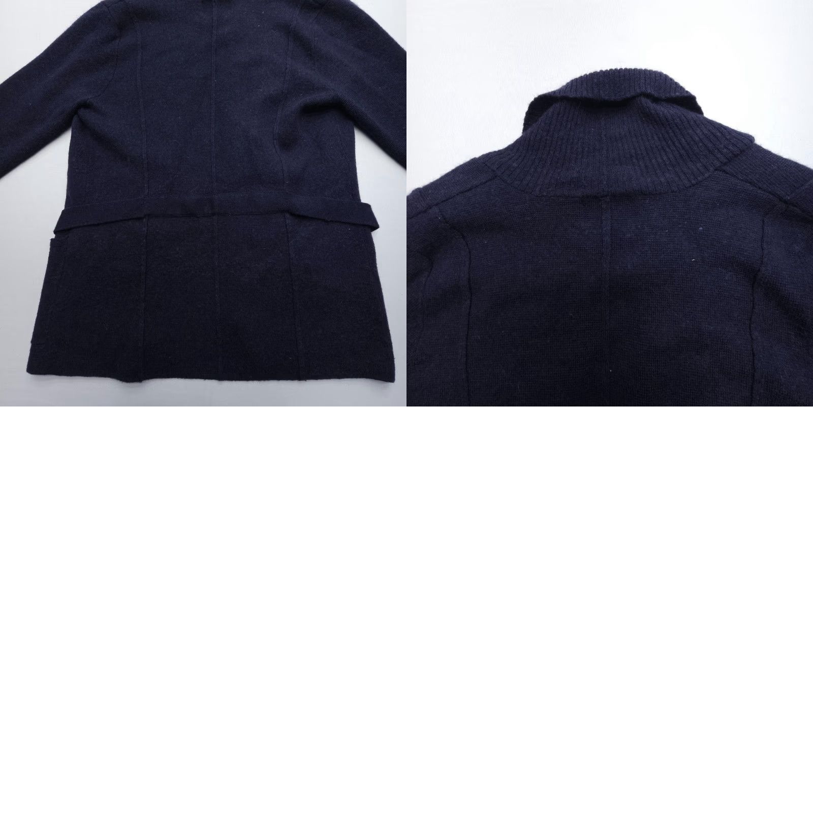 Vintage VINTAGE Halogen Fenn Wright Manson Tie Waist Open Cardigan Womens Medium Blue Merino Wool Blend Size ONE SIZE - 8 Thumbnail