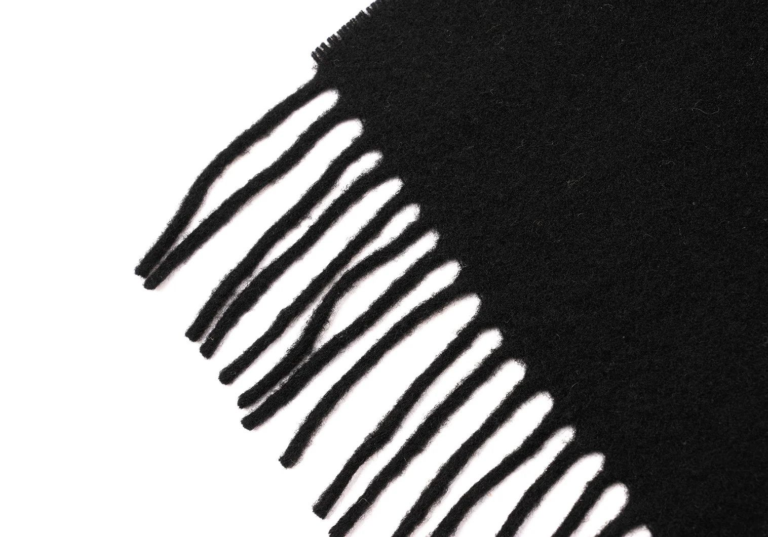 Jean Paul Gaultier Gaultier Logo Embroidered Fringe Scarf in Black Size ONE SIZE - 4 Thumbnail