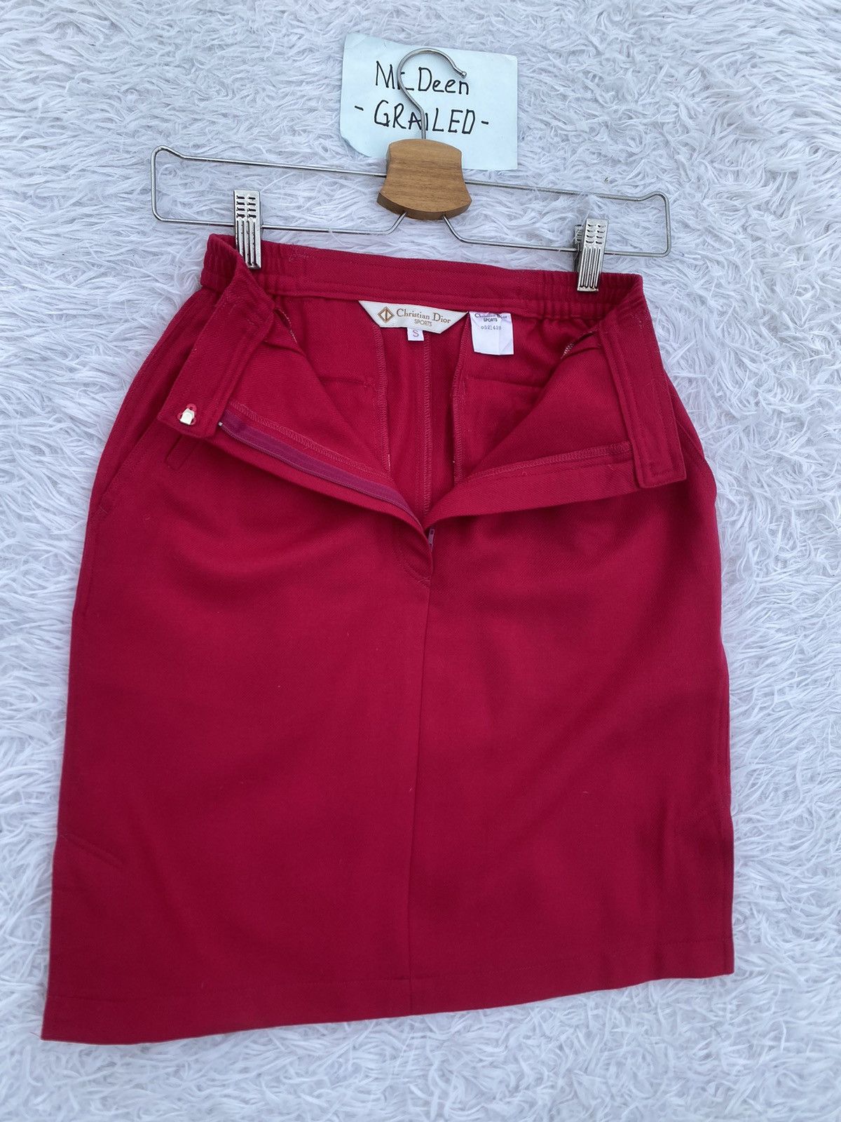 Christian Dior Monsieur Rare Vintage 90s Christian Dior Red Skirt Size 27" / US 4 / IT 40 - 7 Thumbnail