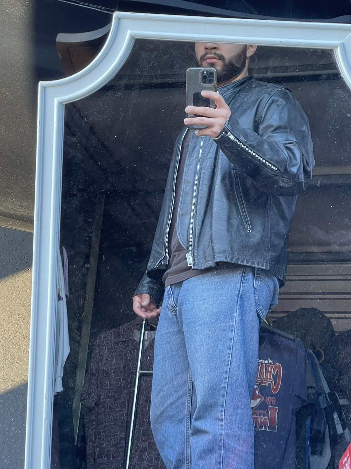 Vintage Vintage 80s Biker Leather Jacket Size US L / EU 52-54 / 3 - 9 Thumbnail
