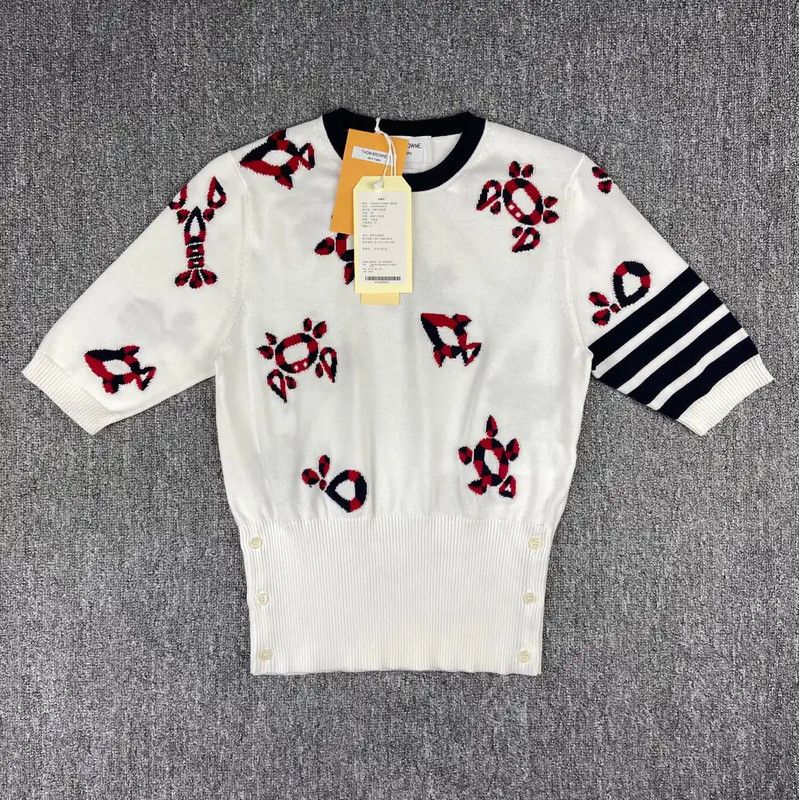 Thom Browne Thom Browne White Cotton Women's T-Shirt 0089 Size S / US 4 / IT 40 - 1 Thumbnail