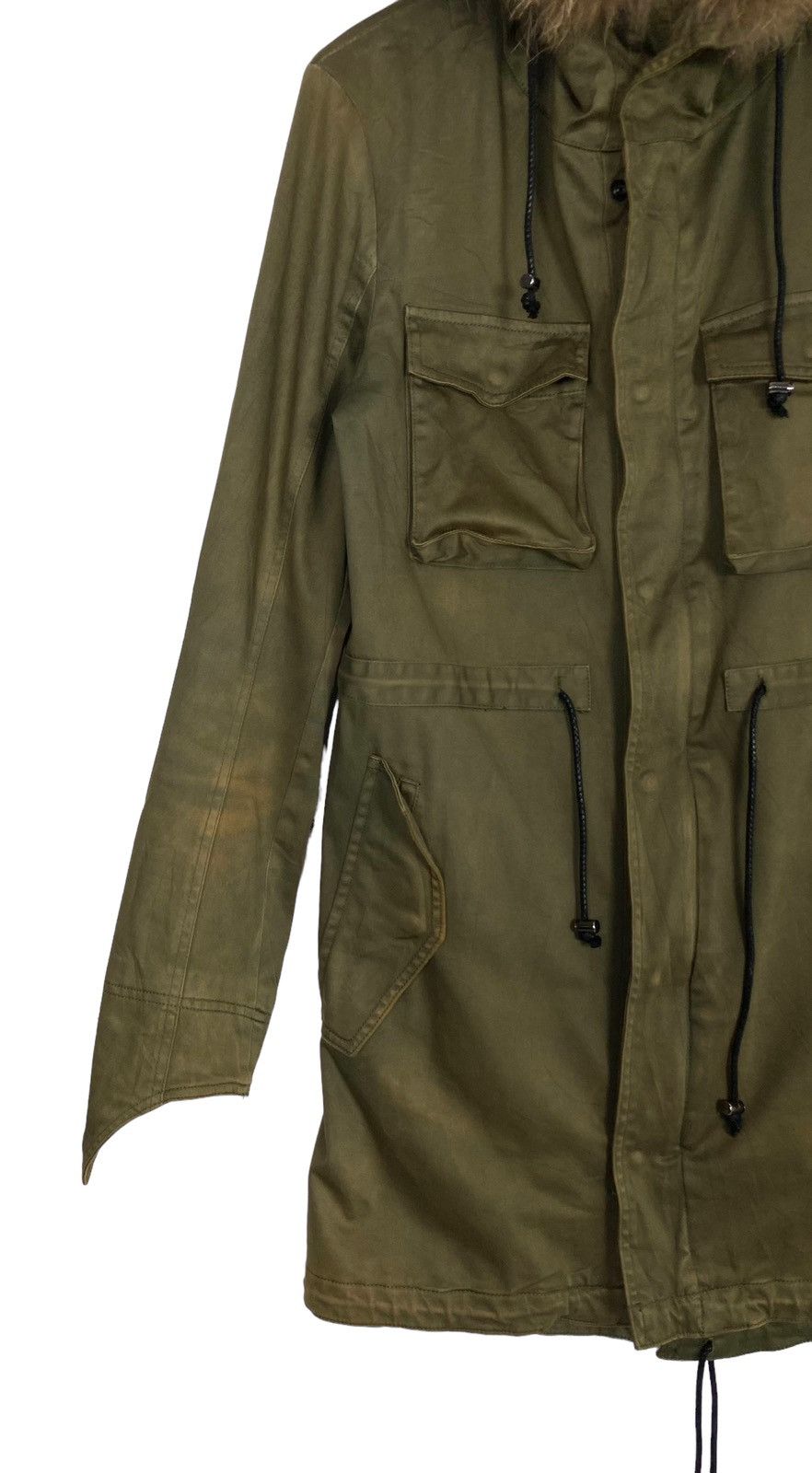 Shellac Rare‼️ Shade by Shellac Parka Fur Hoodie Fishtail Size S / US 4 / IT 40 - 9 Thumbnail