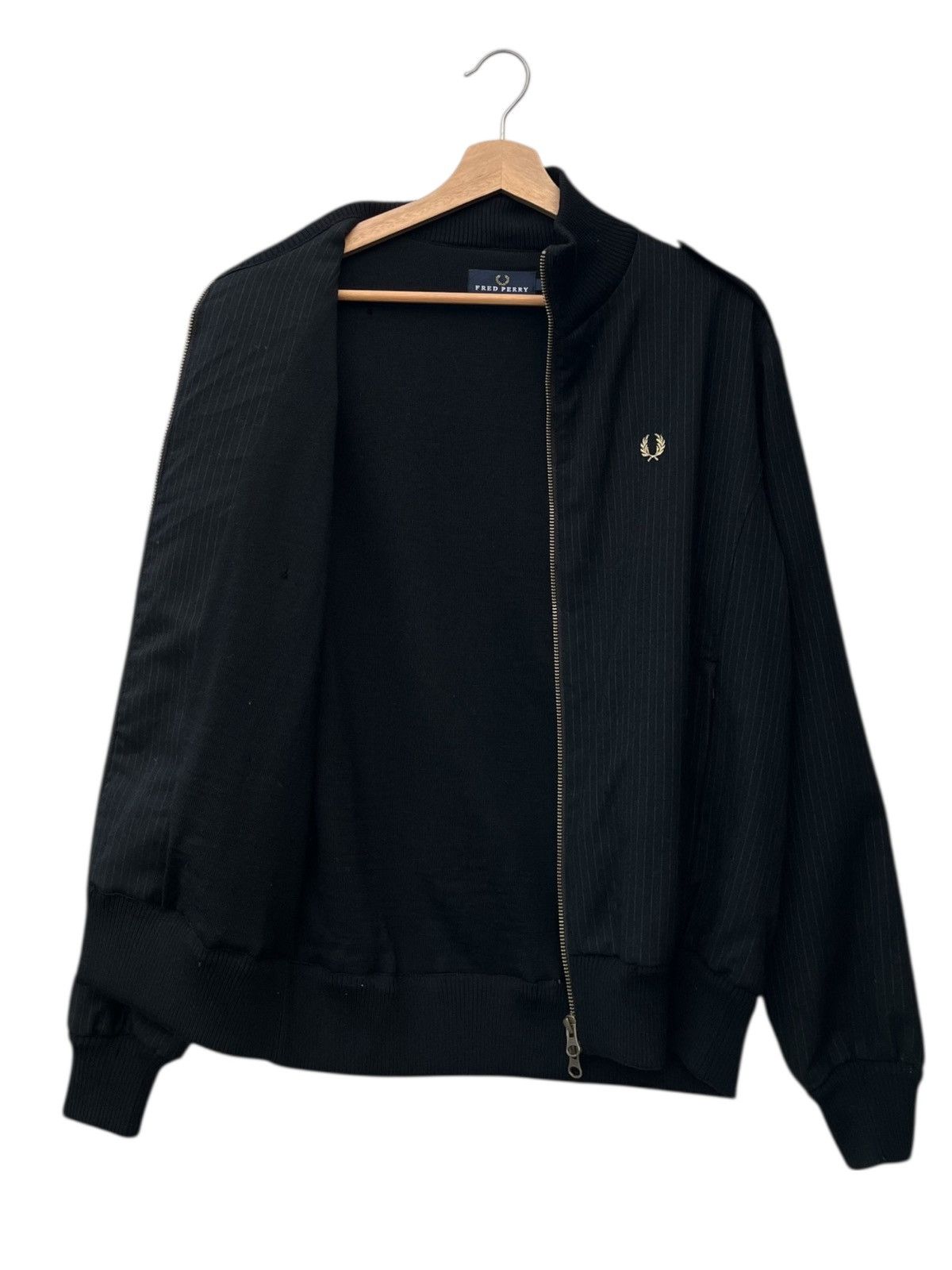 Fred Perry Fred Perry Pinstripe Shoulder Epaulets Full Zip Jacket Size US S / EU 44-46 / 1 - 2 Thumbnail