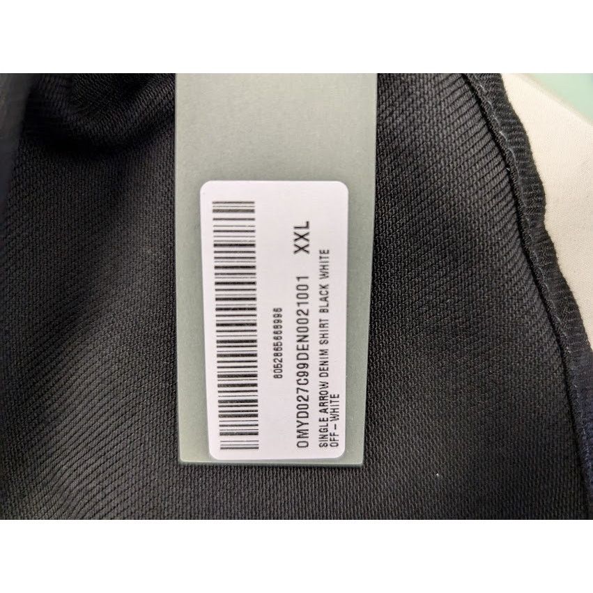 Off-White o1rshd1 Single Arrow Denim Shirt in Black/White Size US XXL / EU 58 / 5 - 14 Thumbnail